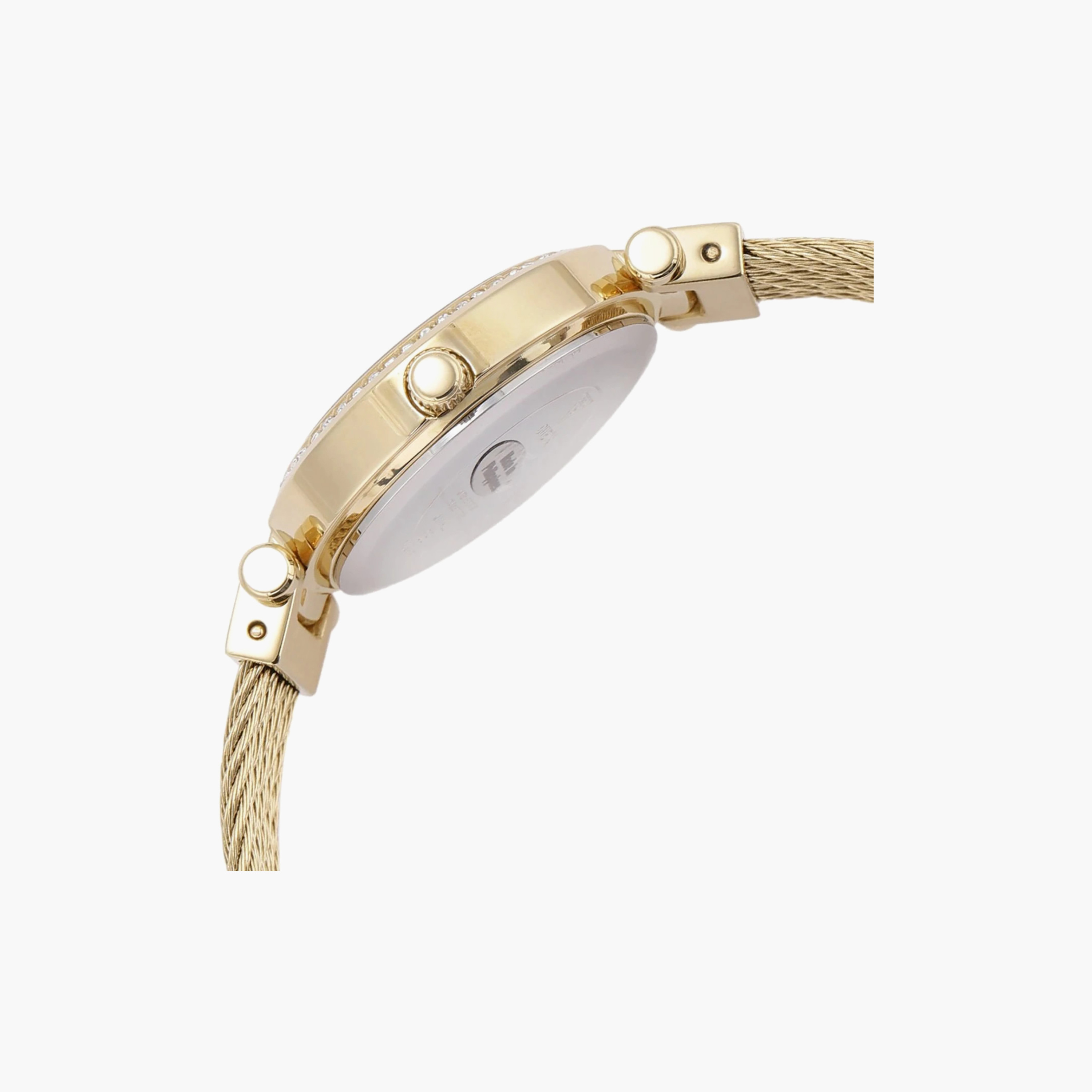 Guess Women 38 MM Gold Analog Silicone Watch | W1009L2-women-watchesandjewellery-watches-image-3