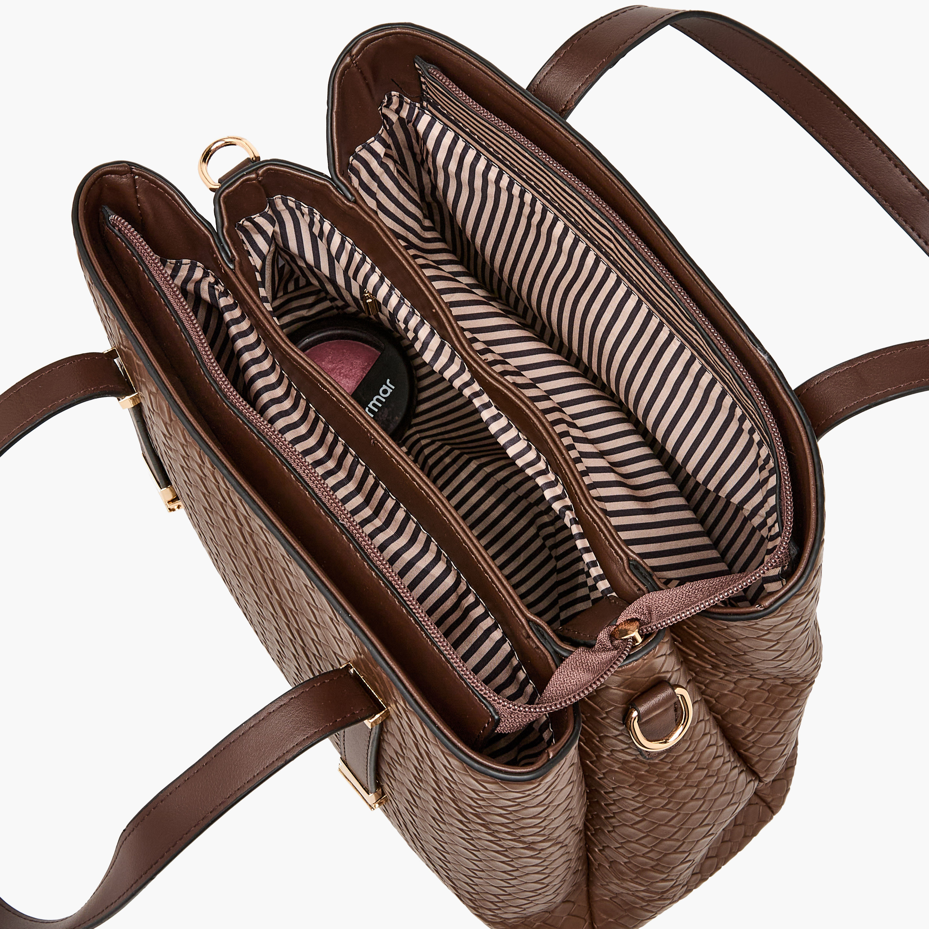 Sasha Textured Tote Bag with Crossbody Bag and Wallet-women-bagsandwallets-handbags-image-11