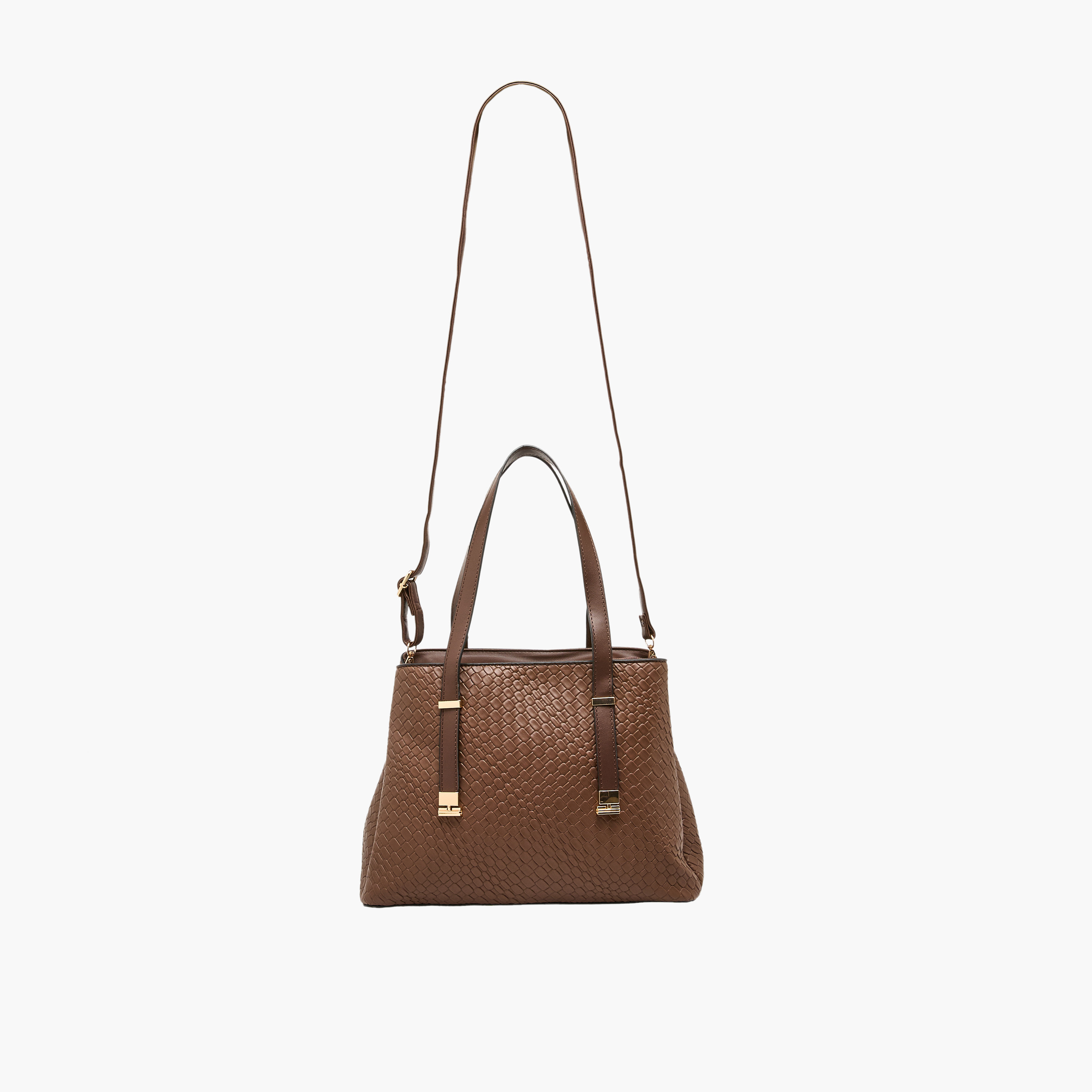Sasha Textured Tote Bag with Crossbody Bag and Wallet-women-bagsandwallets-handbags-image-3