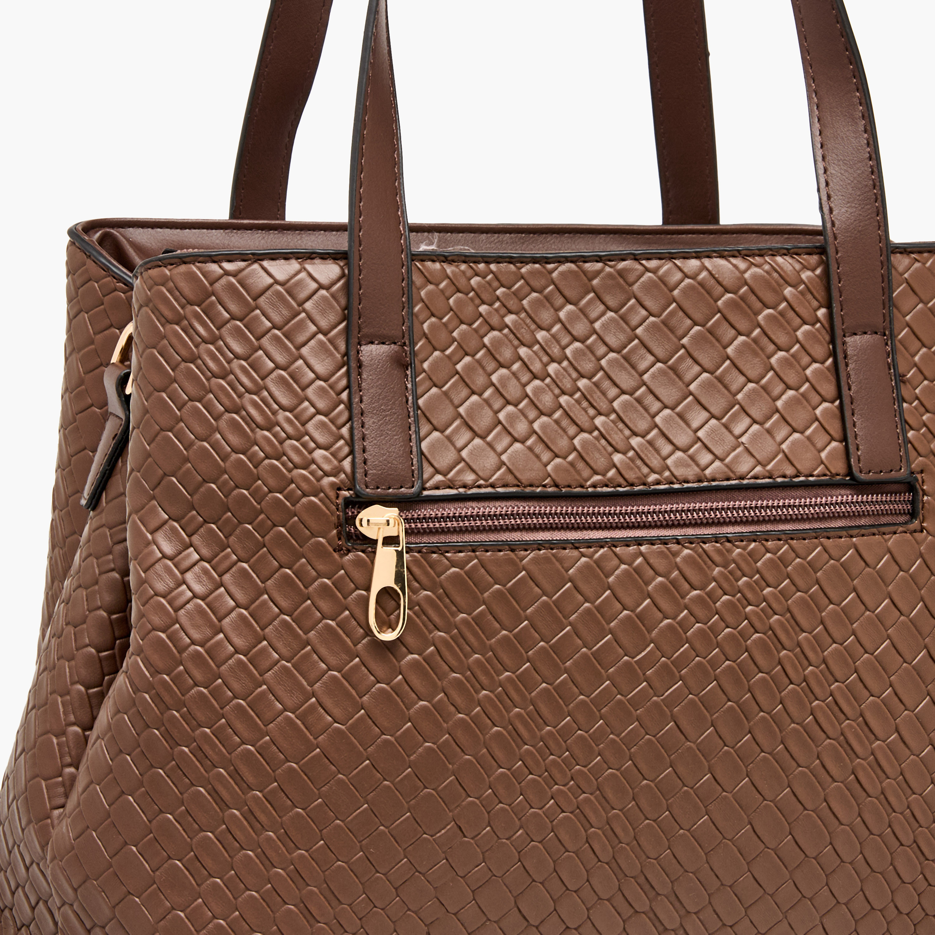 Sasha Textured Tote Bag with Crossbody Bag and Wallet-women-bagsandwallets-handbags-image-8