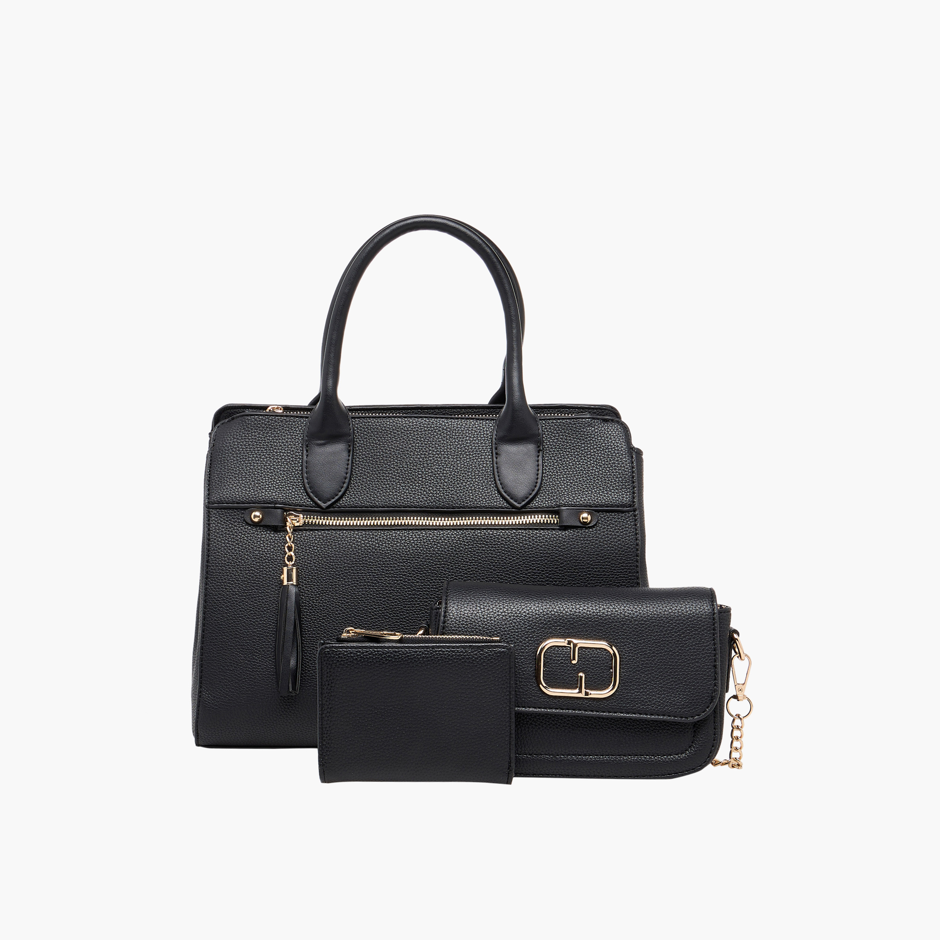 شنطة توتي بارزة الملمس وشنطة كروس بودي ومحفظة من ساشا-women-bagsandwallets-handbags-image-1