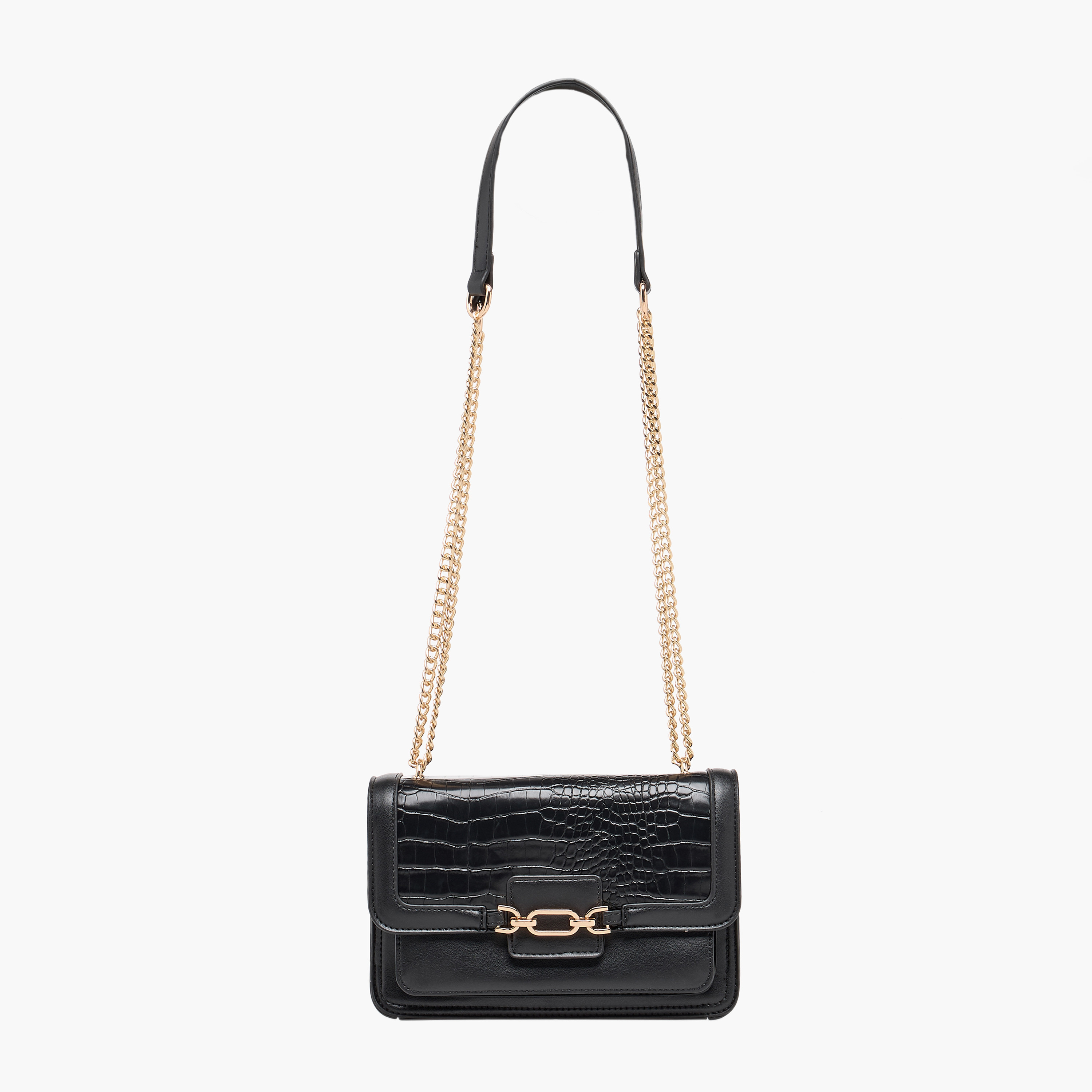 Adore Textured Crossbody Bag with Chain Strap-women-bagsandwallets-handbags-image-2