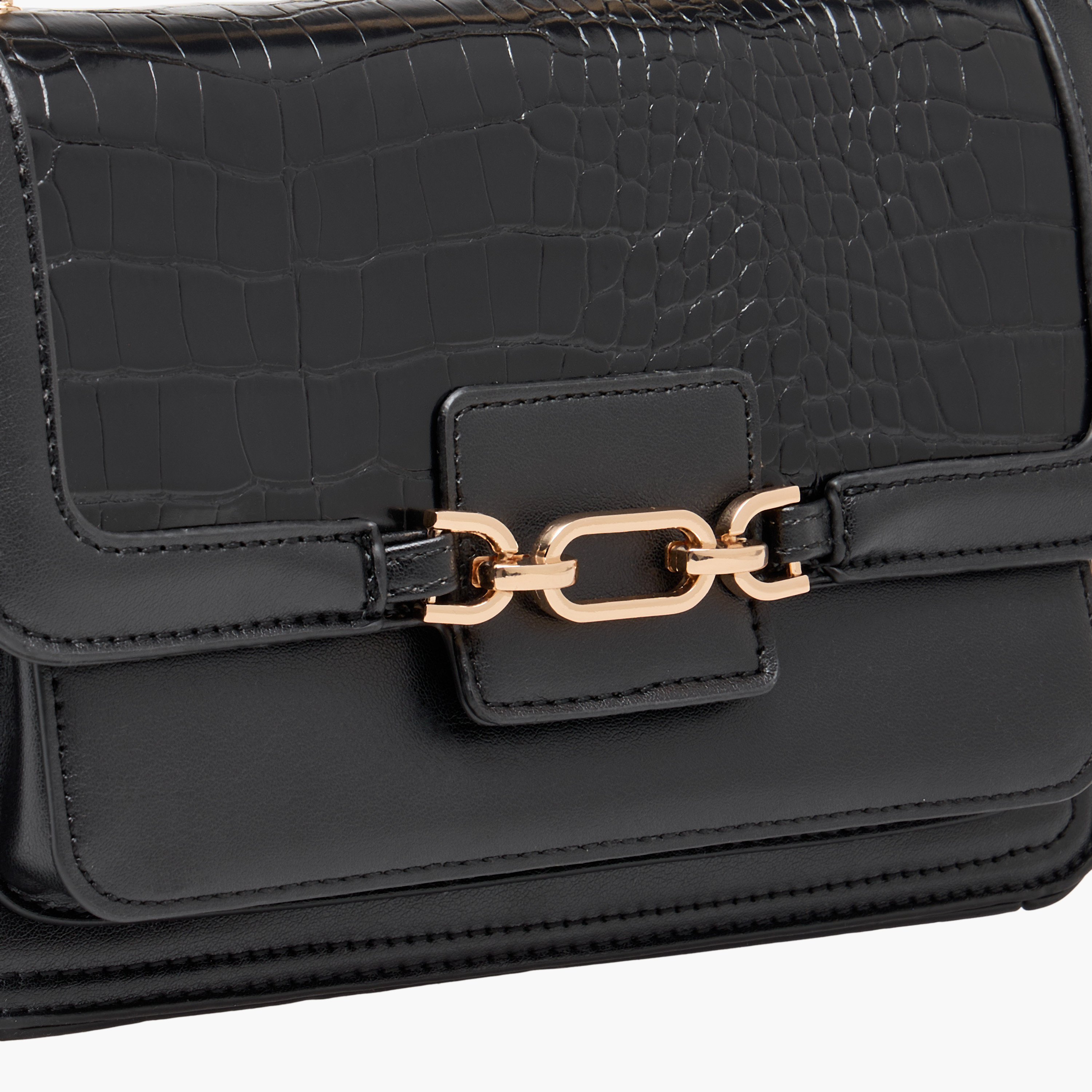 Adore Textured Crossbody Bag with Chain Strap-women-bagsandwallets-handbags-image-4