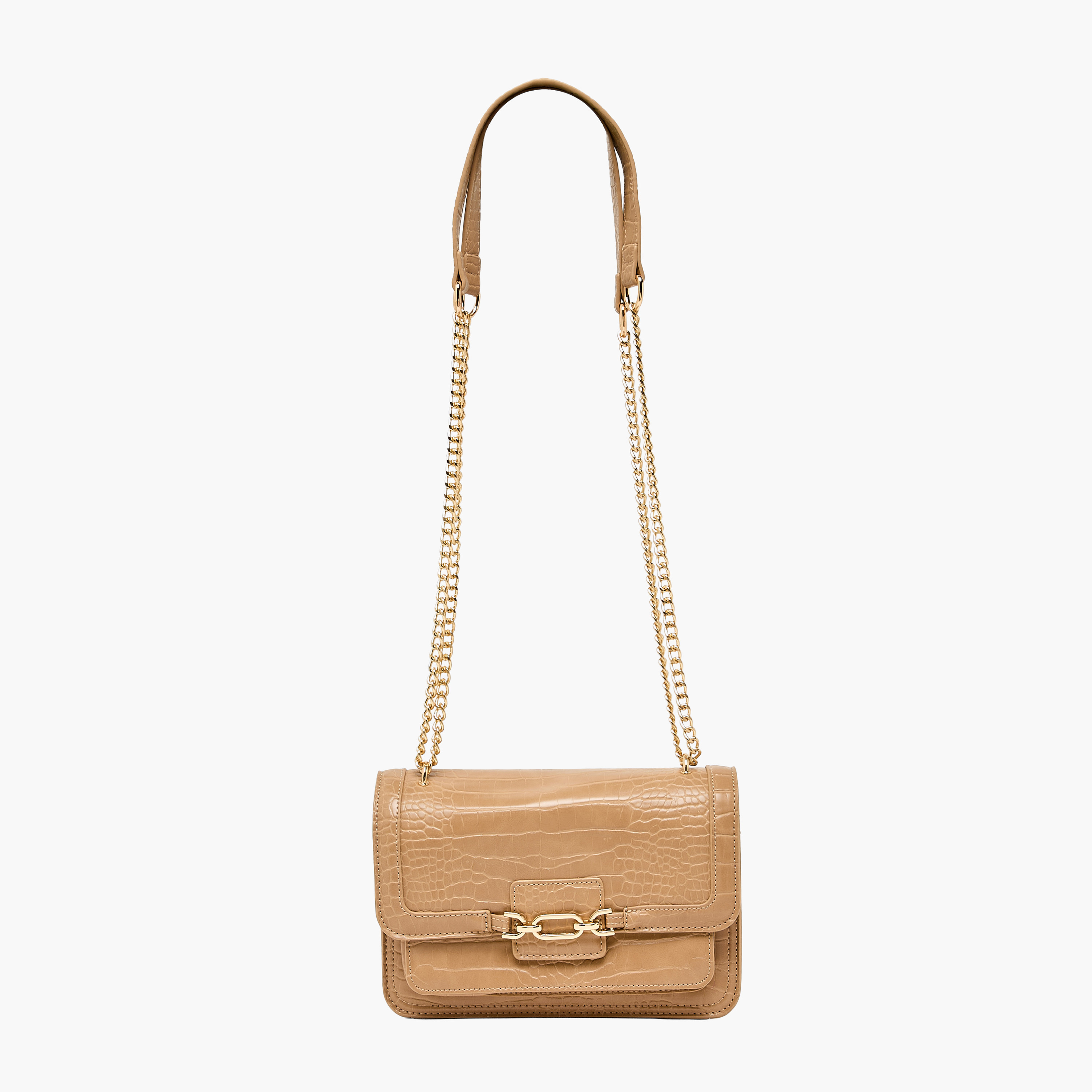 Adore Textured Crossbody Bag with Chain Strap-women-bagsandwallets-handbags-image-2