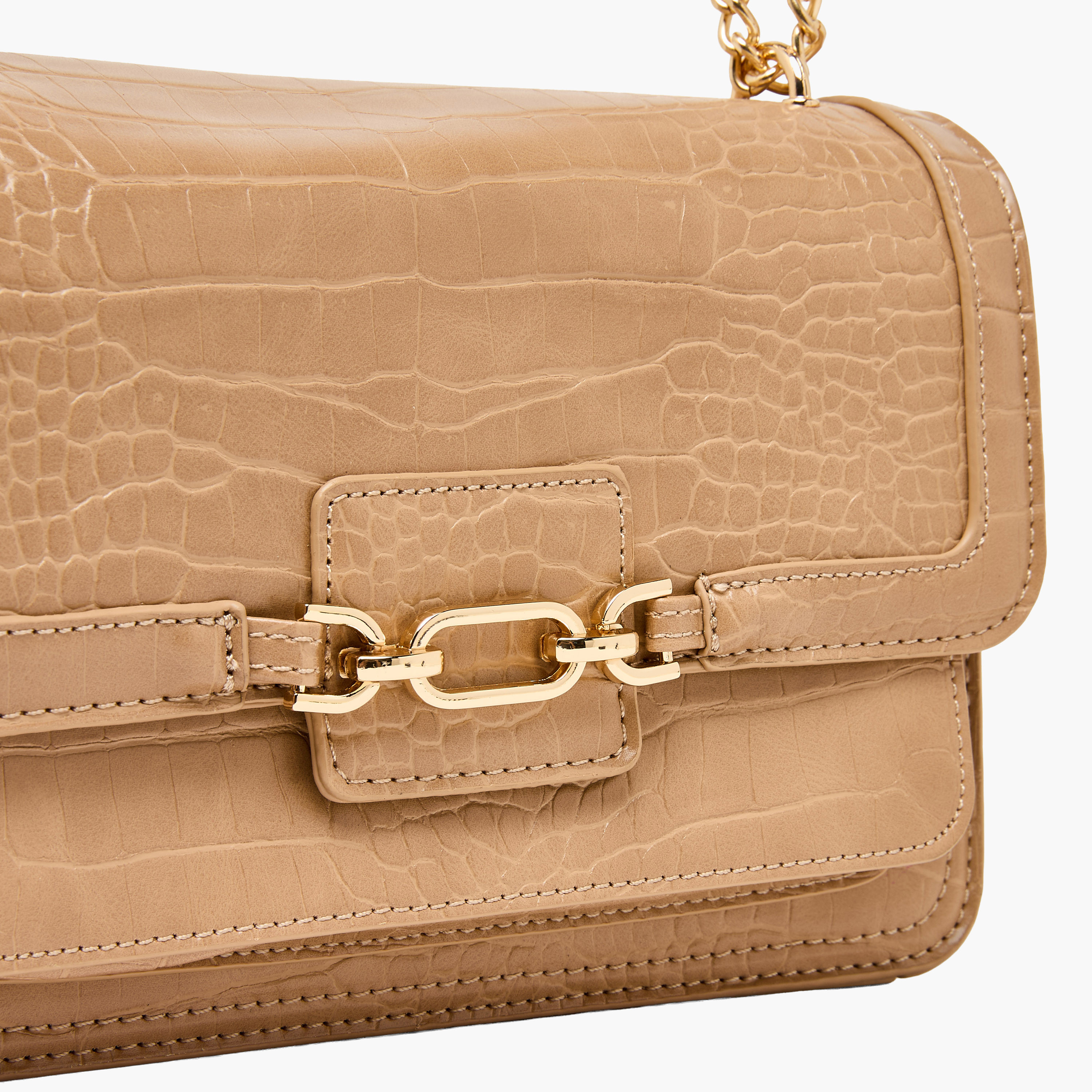 Adore Textured Crossbody Bag with Chain Strap-women-bagsandwallets-handbags-image-4