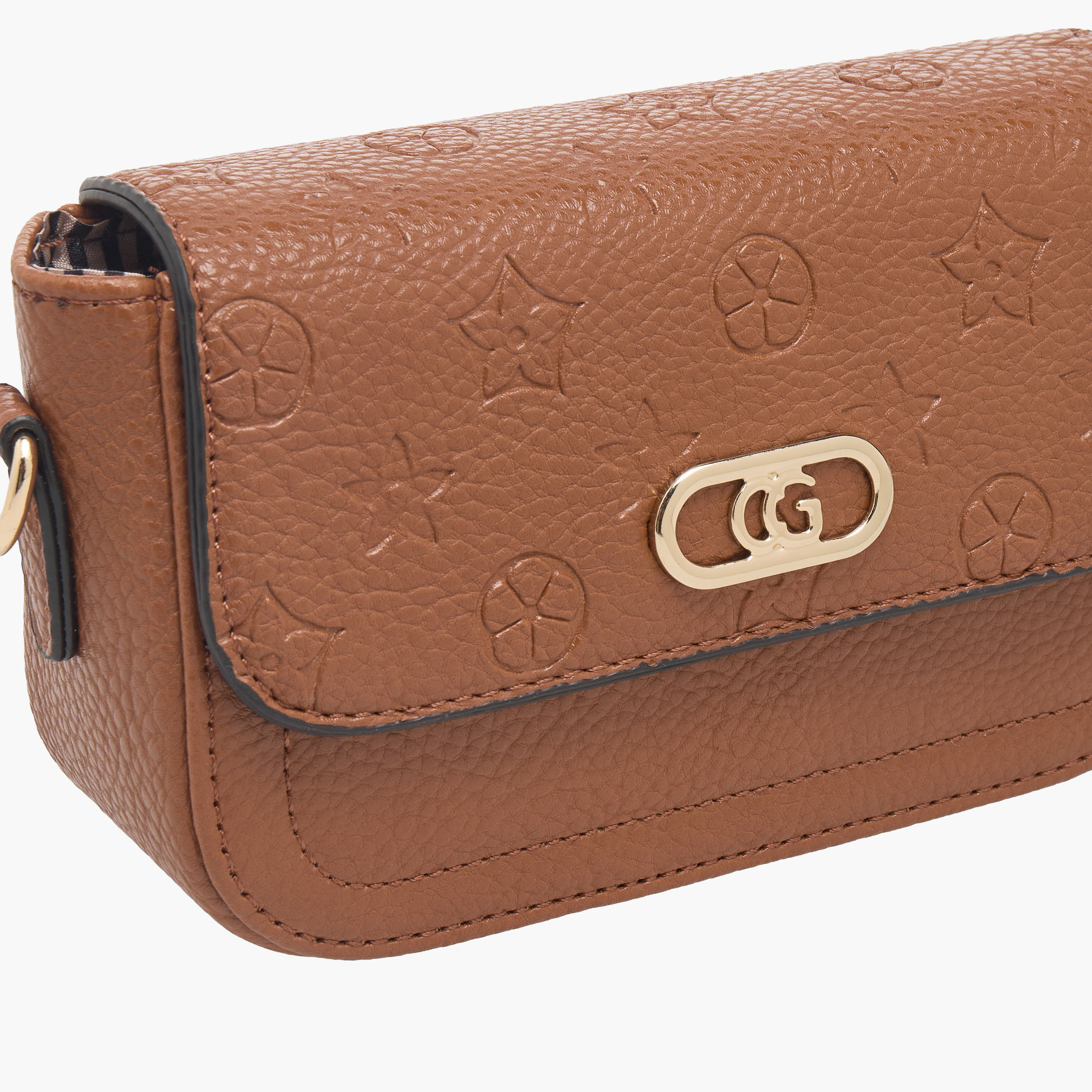 Adore Embossed Crossbody Bag with Zip Closure-women-bagsandwallets-handbags-image-5