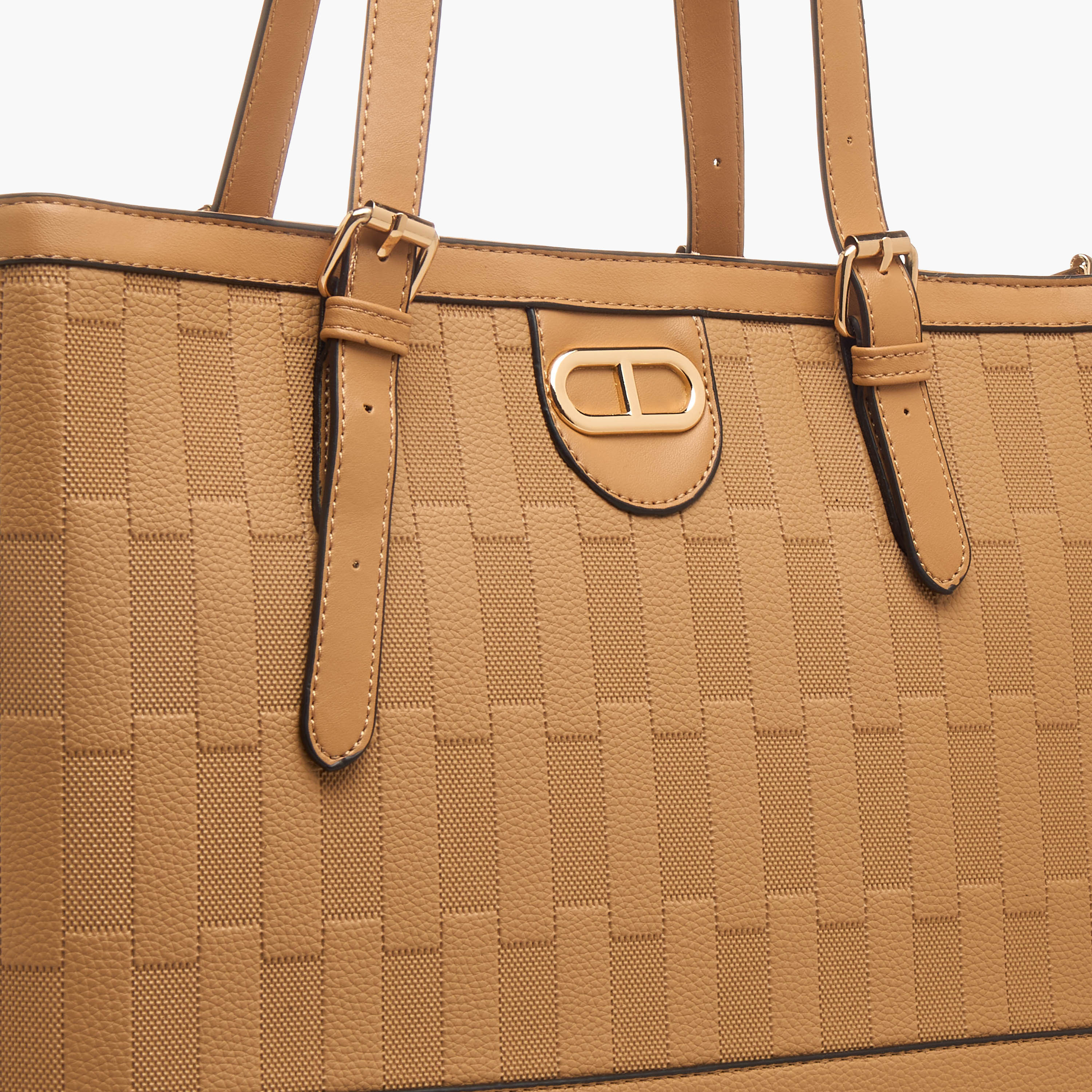 شنطة توتي بارزة الملمس بمقابض مزدوجة من أدور-women-bagsandwallets-handbags-image-5