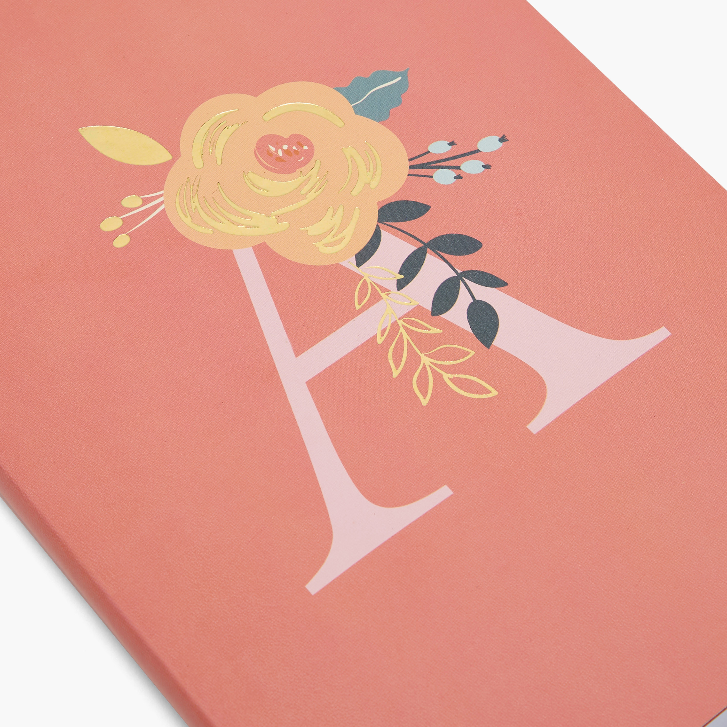 Floral Initial Print Softcover Notebook with 96 Pages-school-stationery-notebooks-image-3