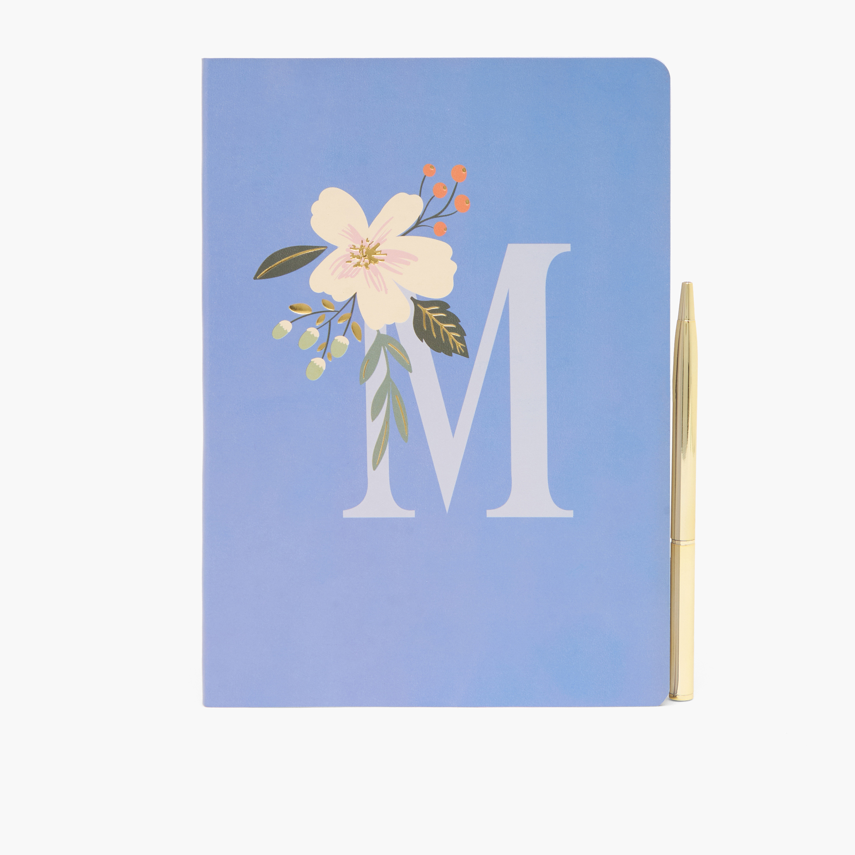 Floral Initial Print Soft Cover Notebook - 96 pages-school-stationery-notebooks-image-4