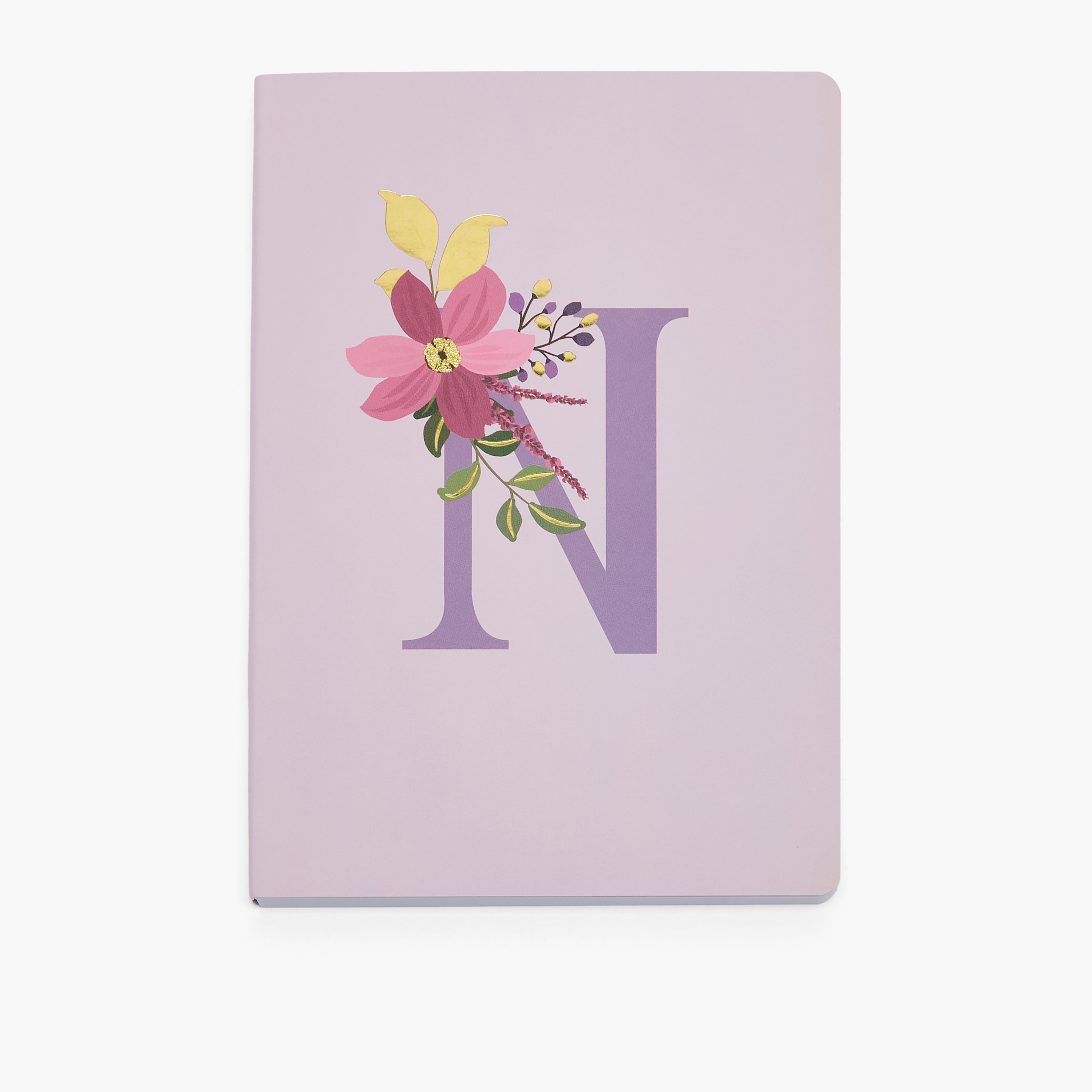 Floral Initial Print Soft Cover Notebook with 96 Pages-school-stationery-notebooks-image-2