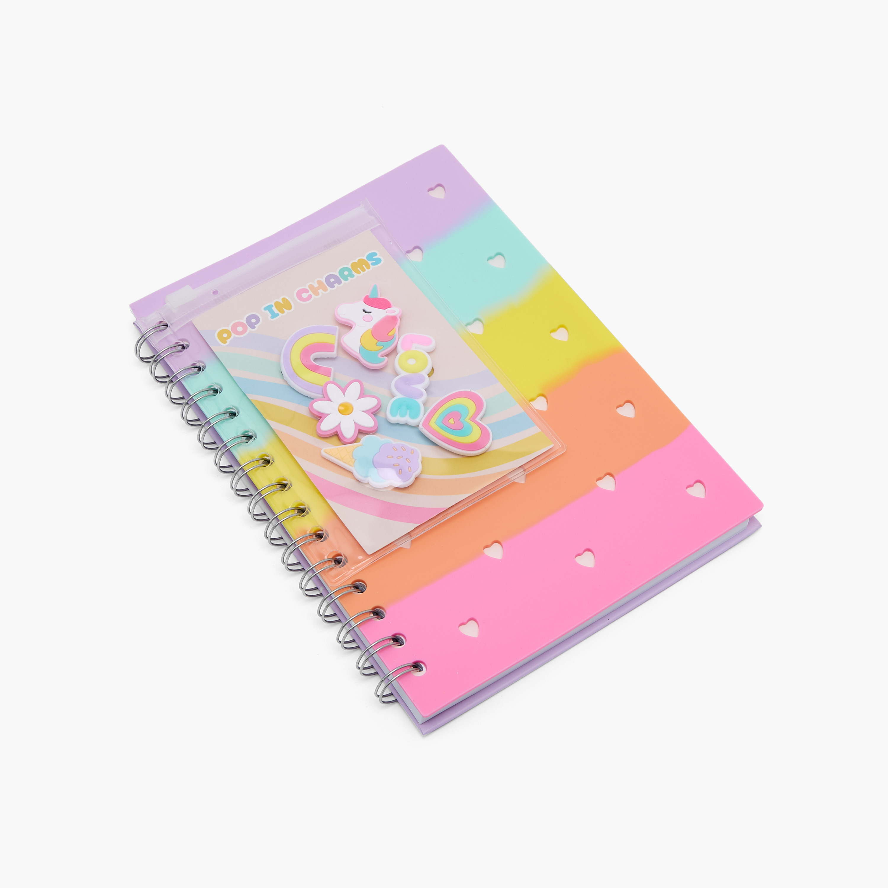 Heart Design Notebook with Spiral Binding-school-stationery-notebooks-image-1