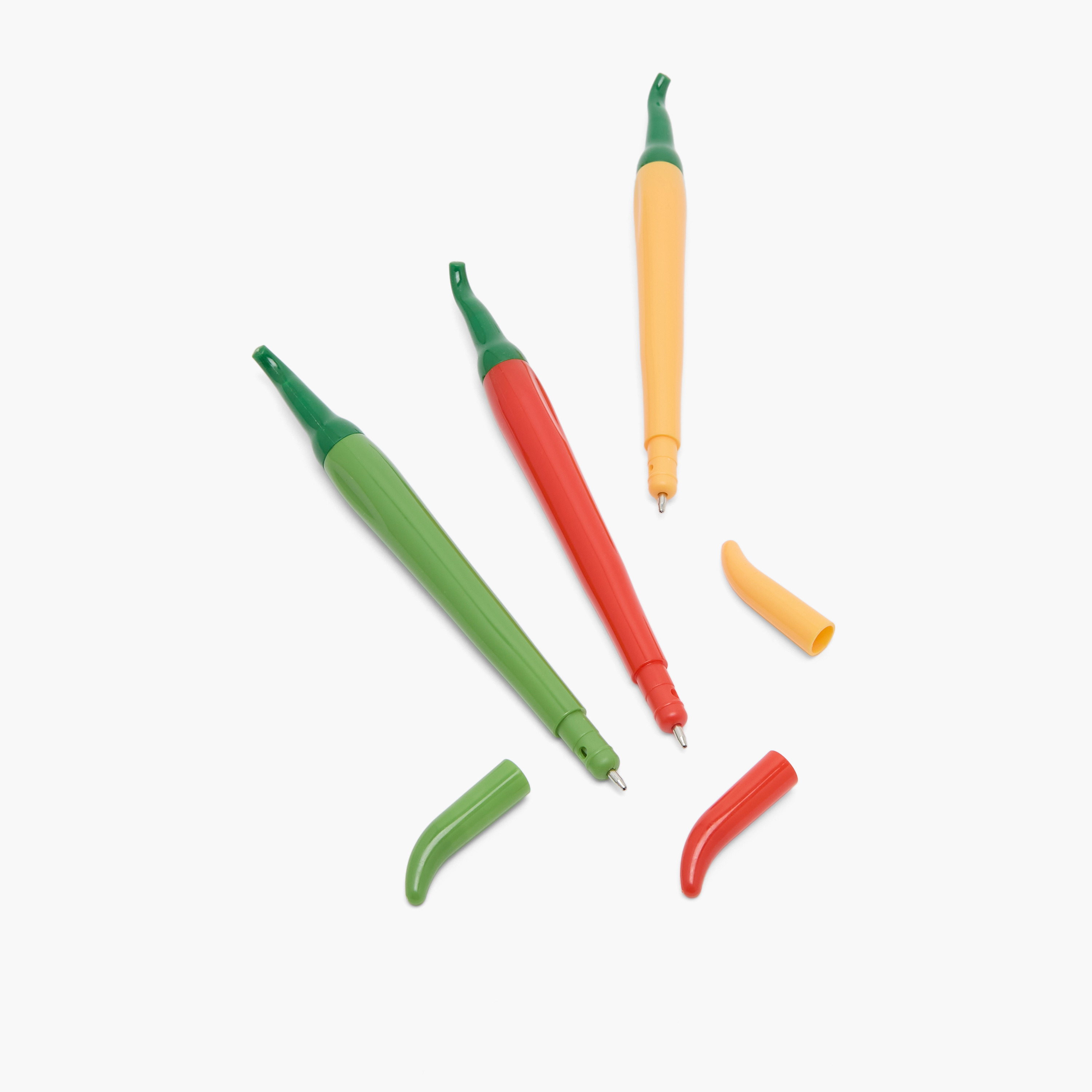 Set of 3 - Chilli Design Pen-school-stationery-pensandpencils-image-3