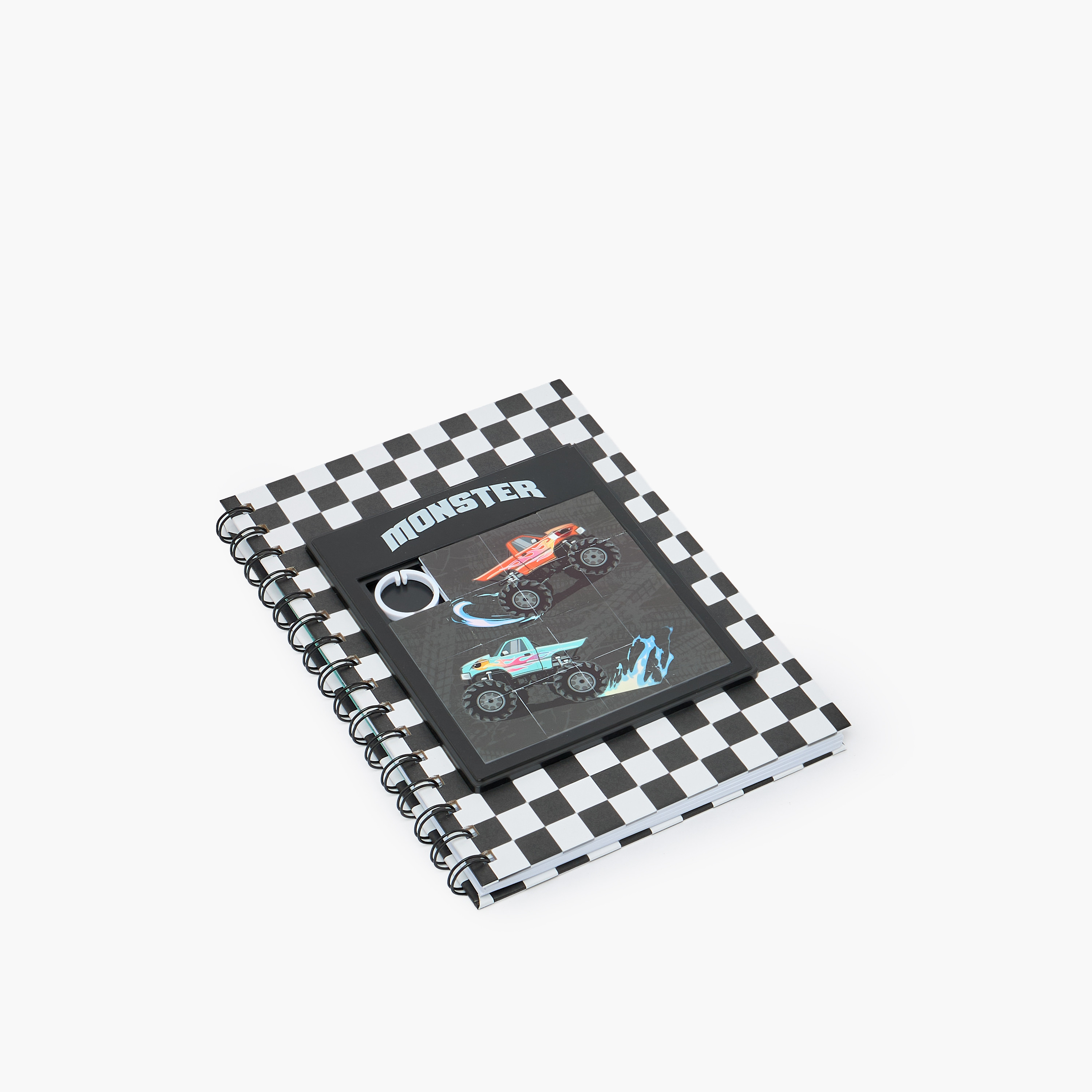 Monster Truck Print Notebook with Spiral Binding - 60 Pages-school-stationery-notebooks-image-2