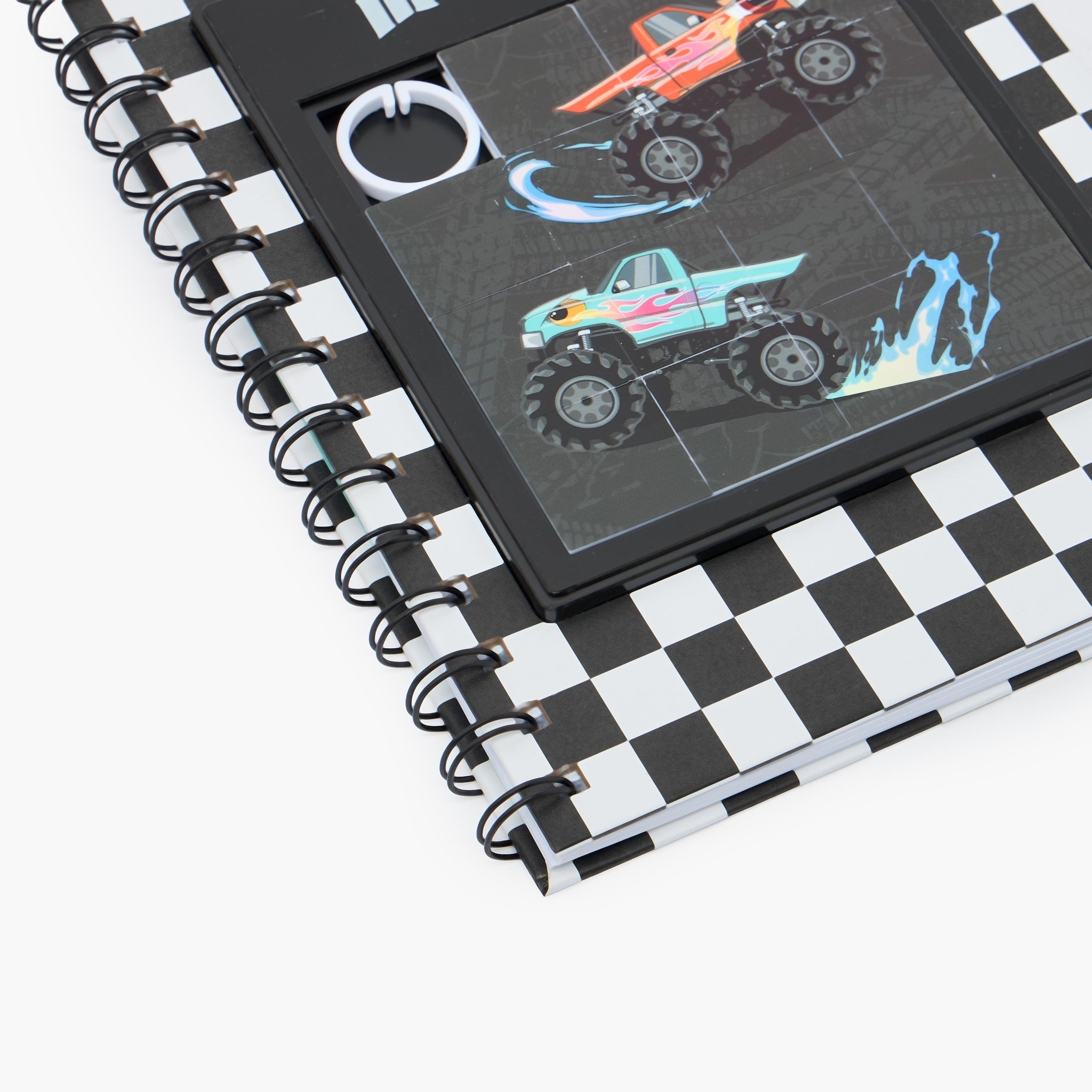 Monster Truck Print Notebook with Spiral Binding - 60 Pages-school-stationery-notebooks-image-3