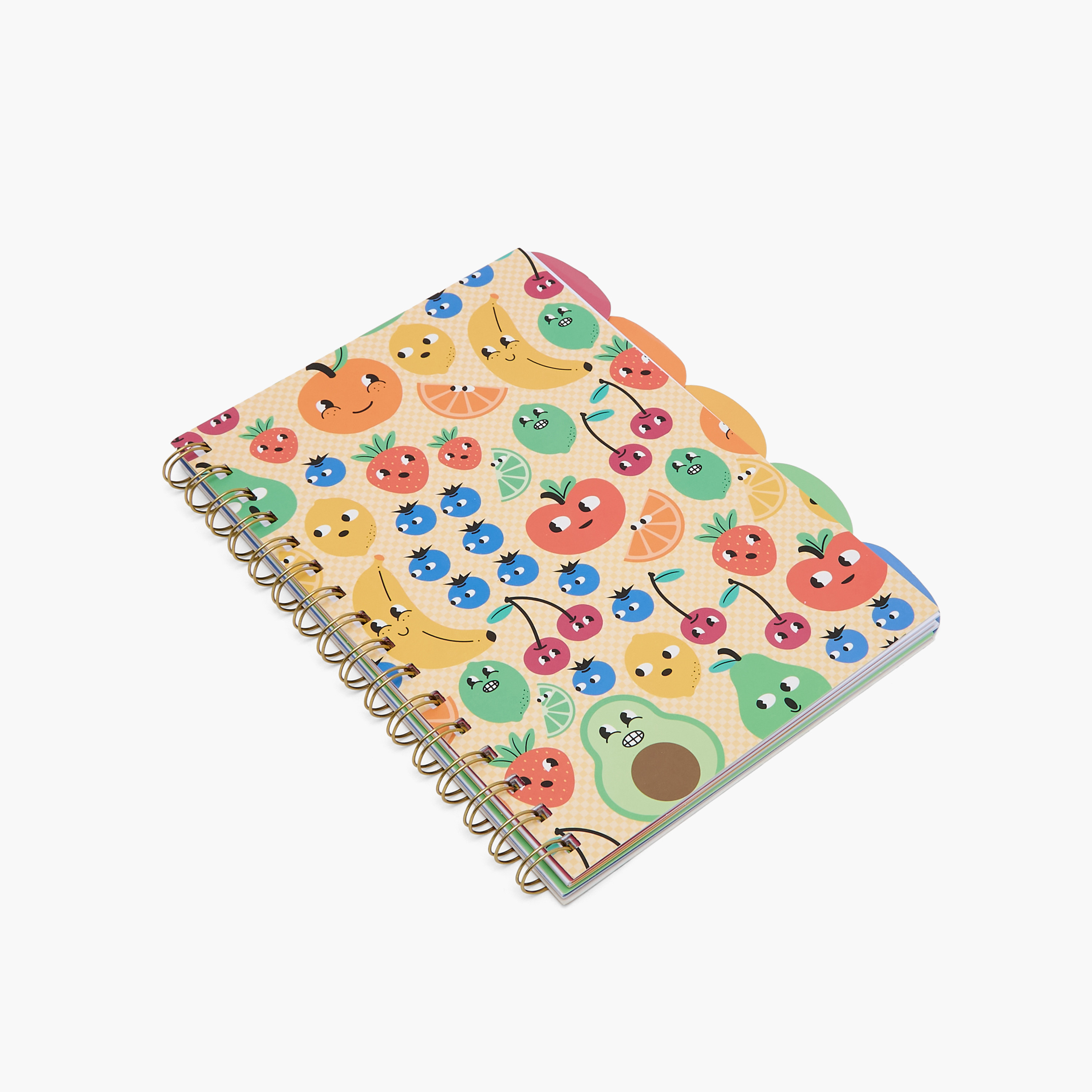 Fruit Print Notebook with Spiral Binding-school-stationery-notebooks-image-2