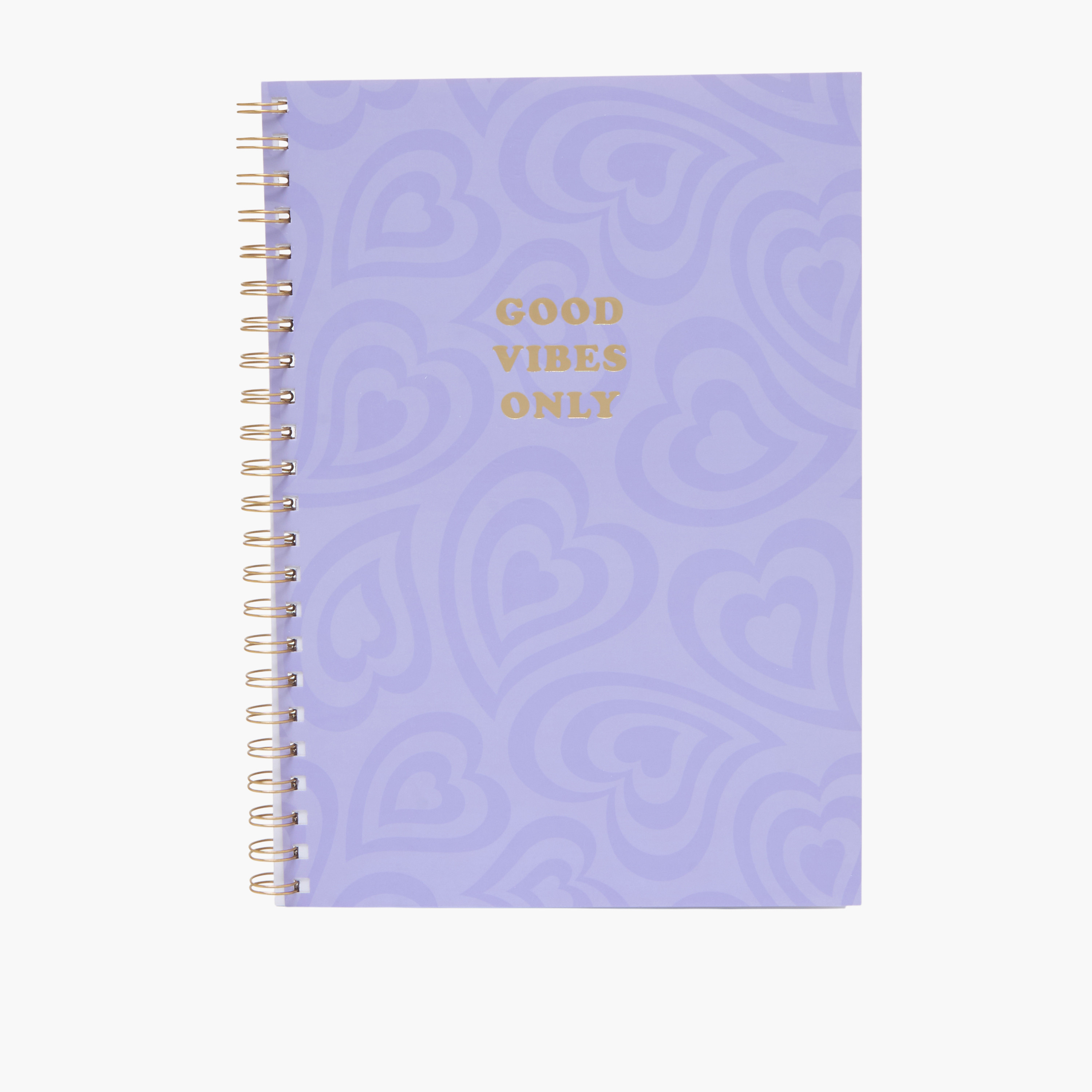 Heart Print Notebook with Spiral Binding-school-stationery-notebooks-image-1