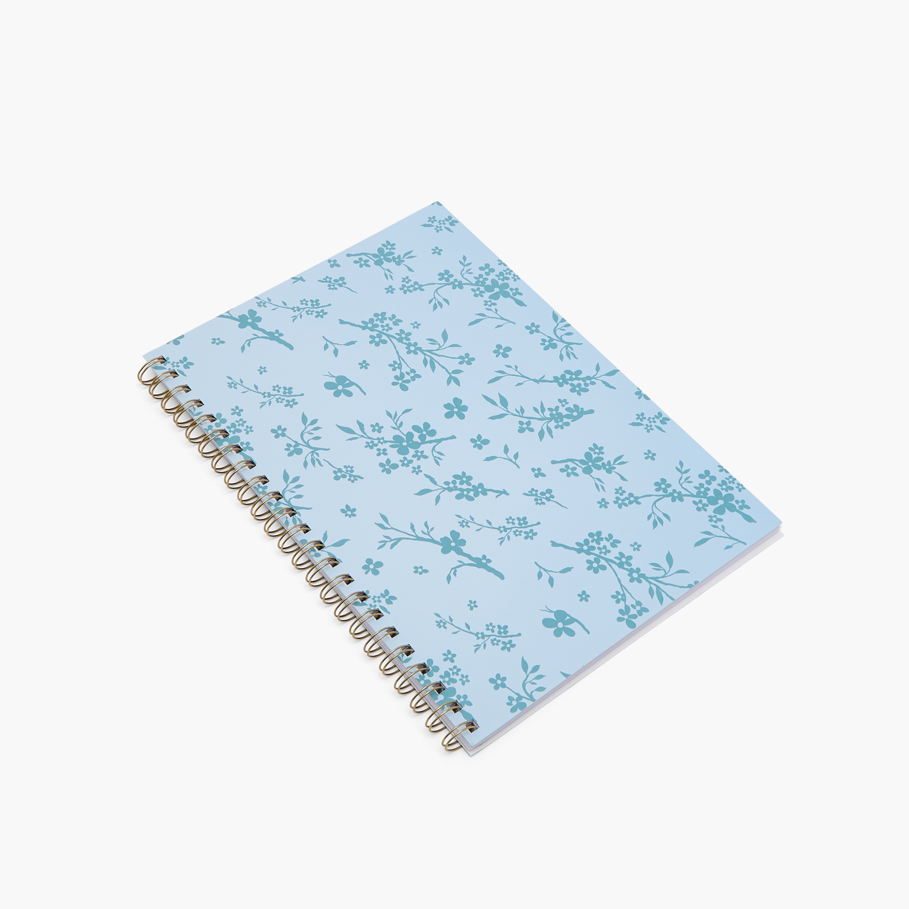 Floral Print Notebook with Spiral Binding-school-stationery-notebooks-image-2