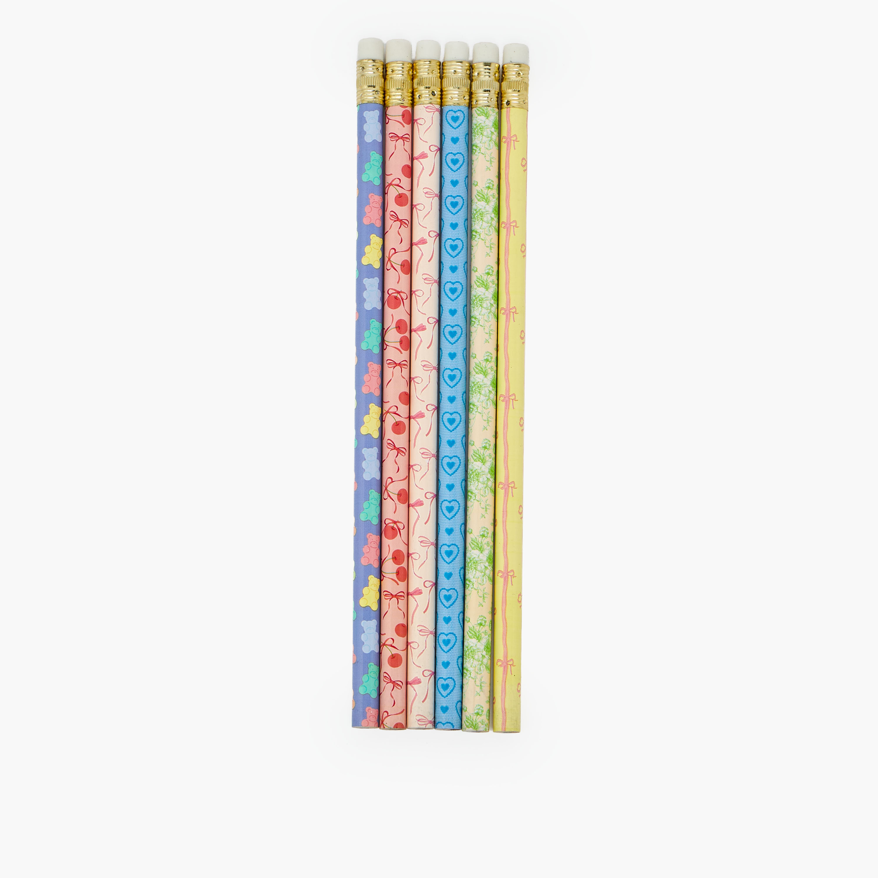 Assorted Print Wooden Pencil - Set of 6-school-stationery-pensandpencils-image-1