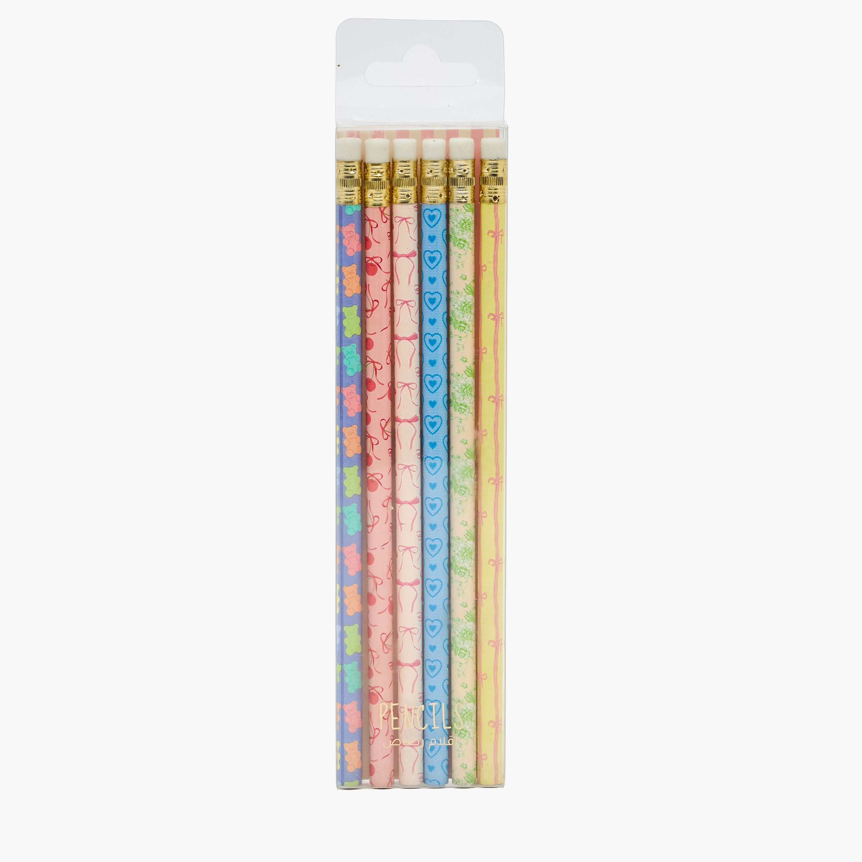 Assorted Print Wooden Pencil - Set of 6-school-stationery-pensandpencils-image-5