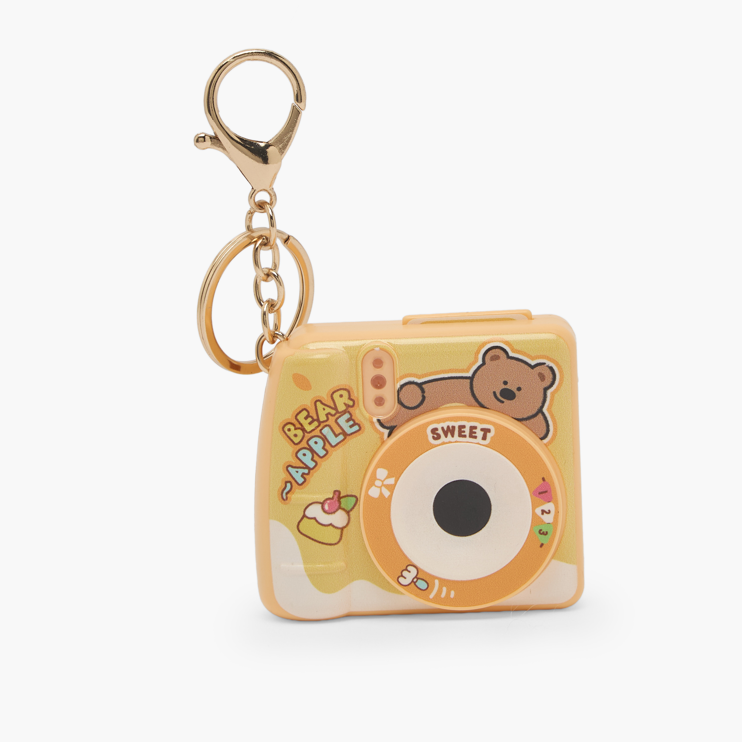 Simulated Polaroid Key Chain with Bear Design-girls-accessories-keyringsandbagcharms-image-1