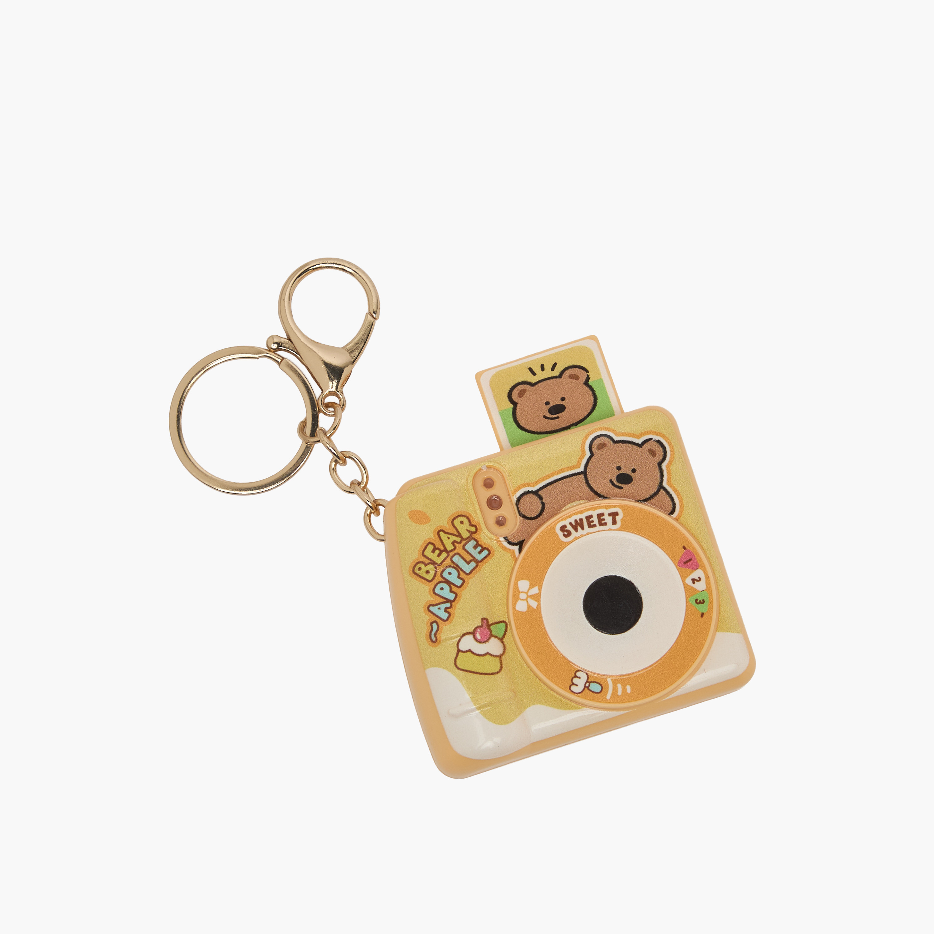 Simulated Polaroid Key Chain with Bear Design-girls-accessories-keyringsandbagcharms-image-2