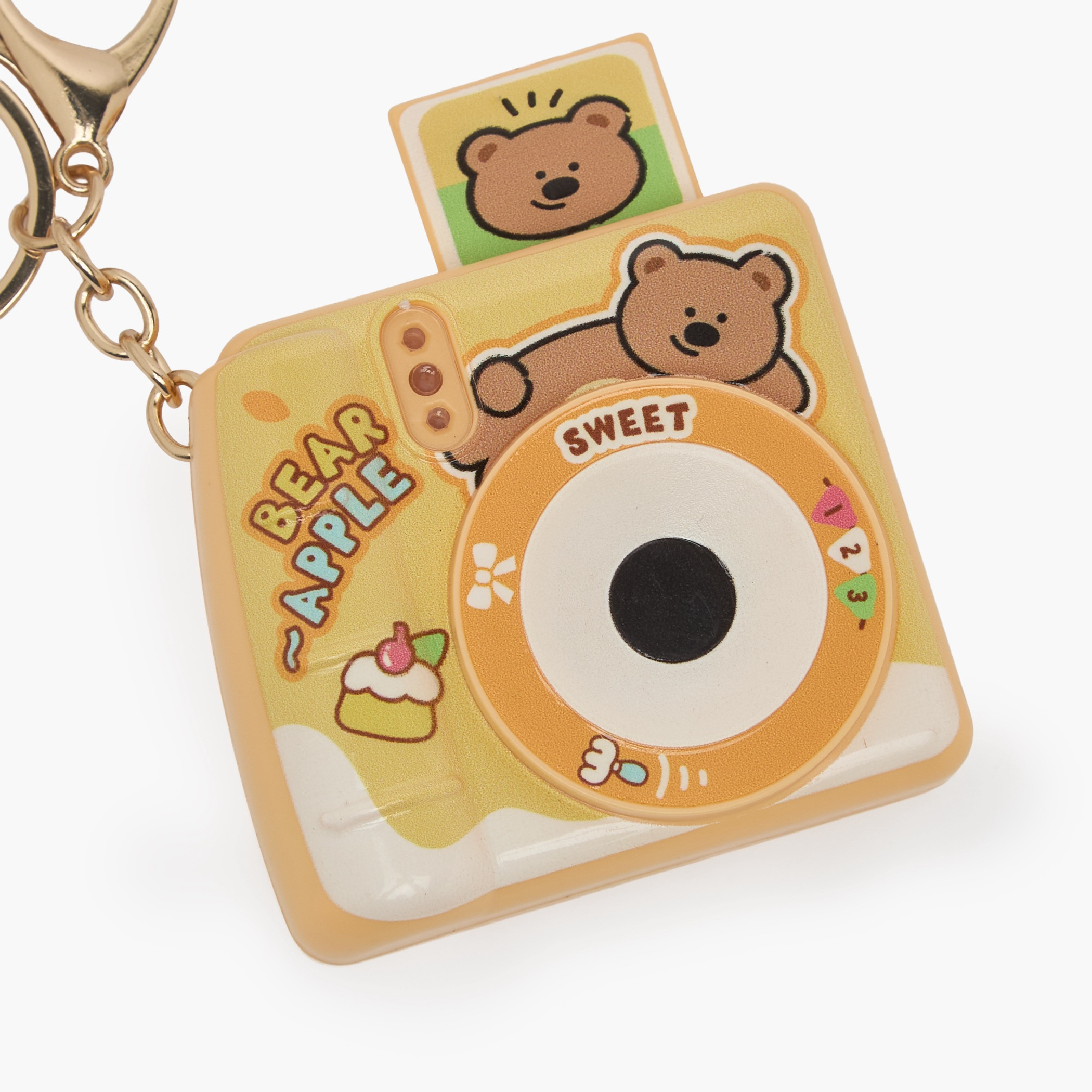 Simulated Polaroid Key Chain with Bear Design-girls-accessories-keyringsandbagcharms-image-3