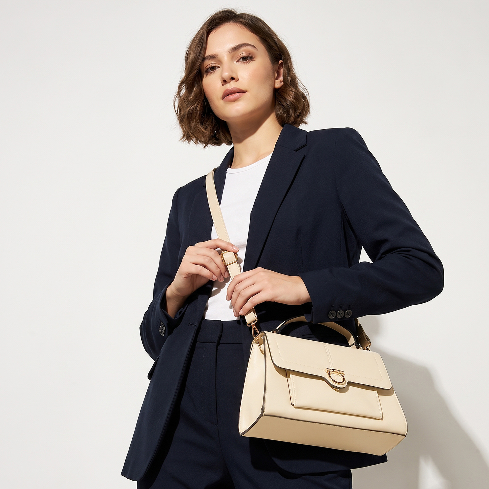 Sasha Solid Crossbody Bag with Pouch-women-bagsandwallets-handbags-image-2