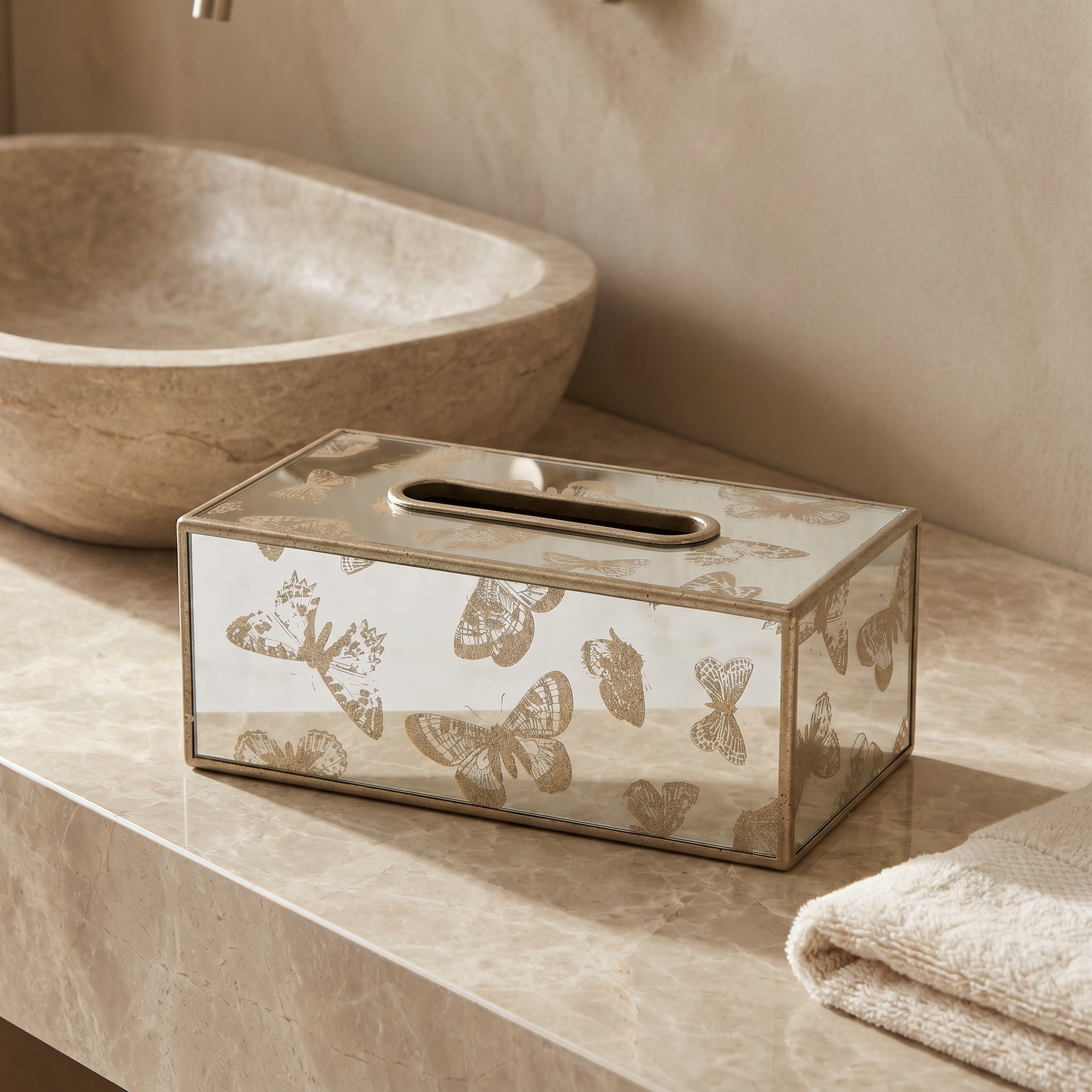 Butterfly Print Tissue Box-household-bathandlaundry-bathaccessories-tissueboxesandcottonjars-image-3