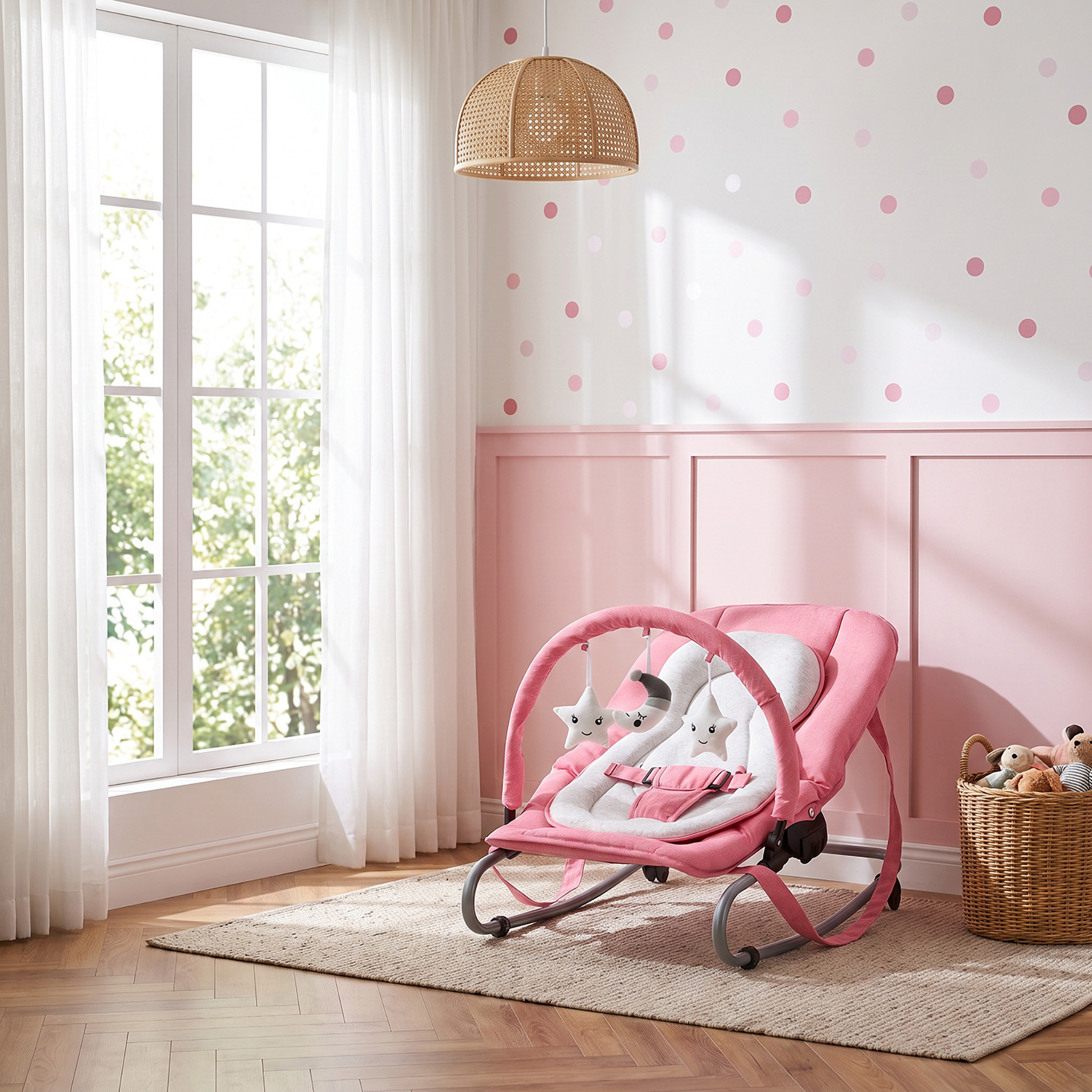 كرسي هزاز سيينا المريح للأطفال مع قوس ألعاب من جونيورز-baby-infantactivity-rockers-image-1