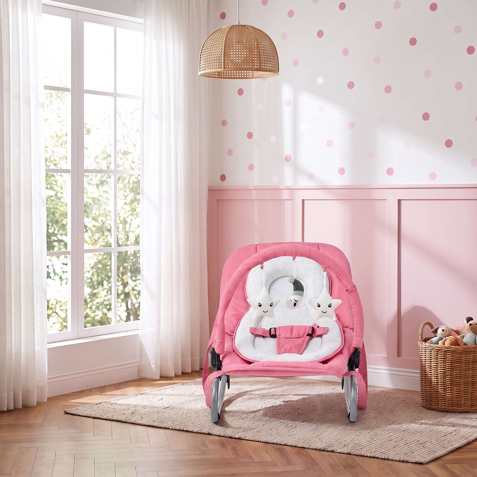 كرسي هزاز سيينا المريح للأطفال مع قوس ألعاب من جونيورز-baby-infantactivity-rockers-image-2
