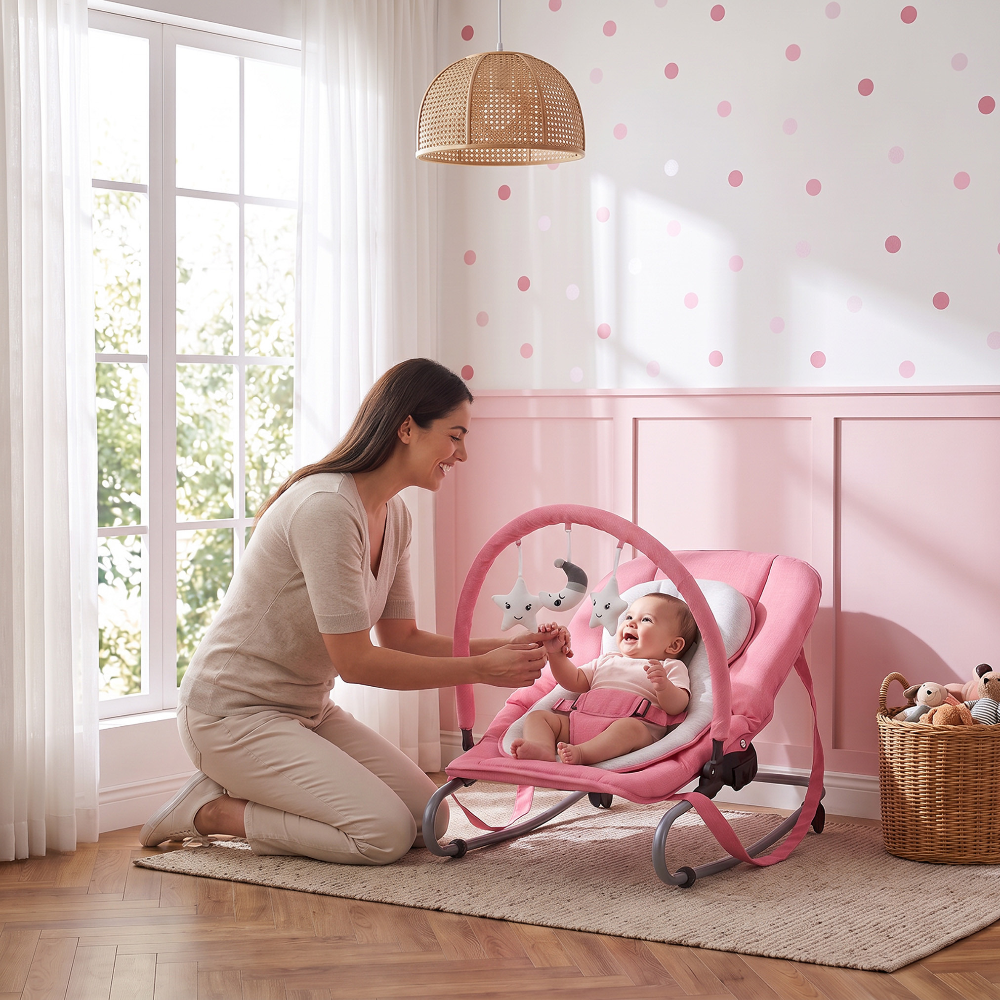 كرسي هزاز سيينا المريح للأطفال مع قوس ألعاب من جونيورز-baby-infantactivity-rockers-image-3