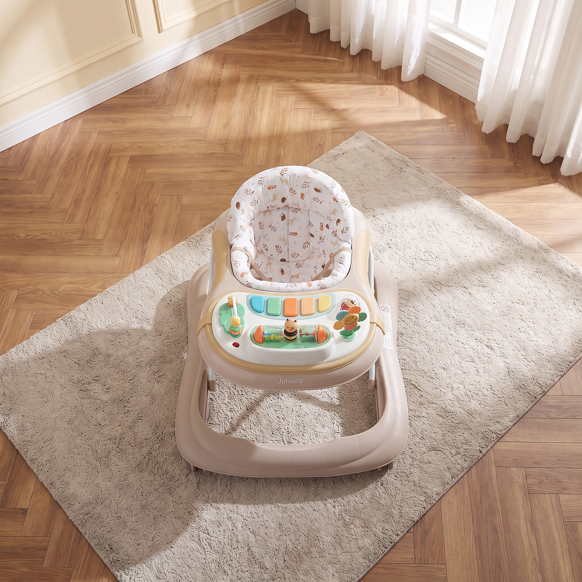 Juniors Scarlet Baby Walker with Safari Print-baby-infantactivity-walkers-image-3