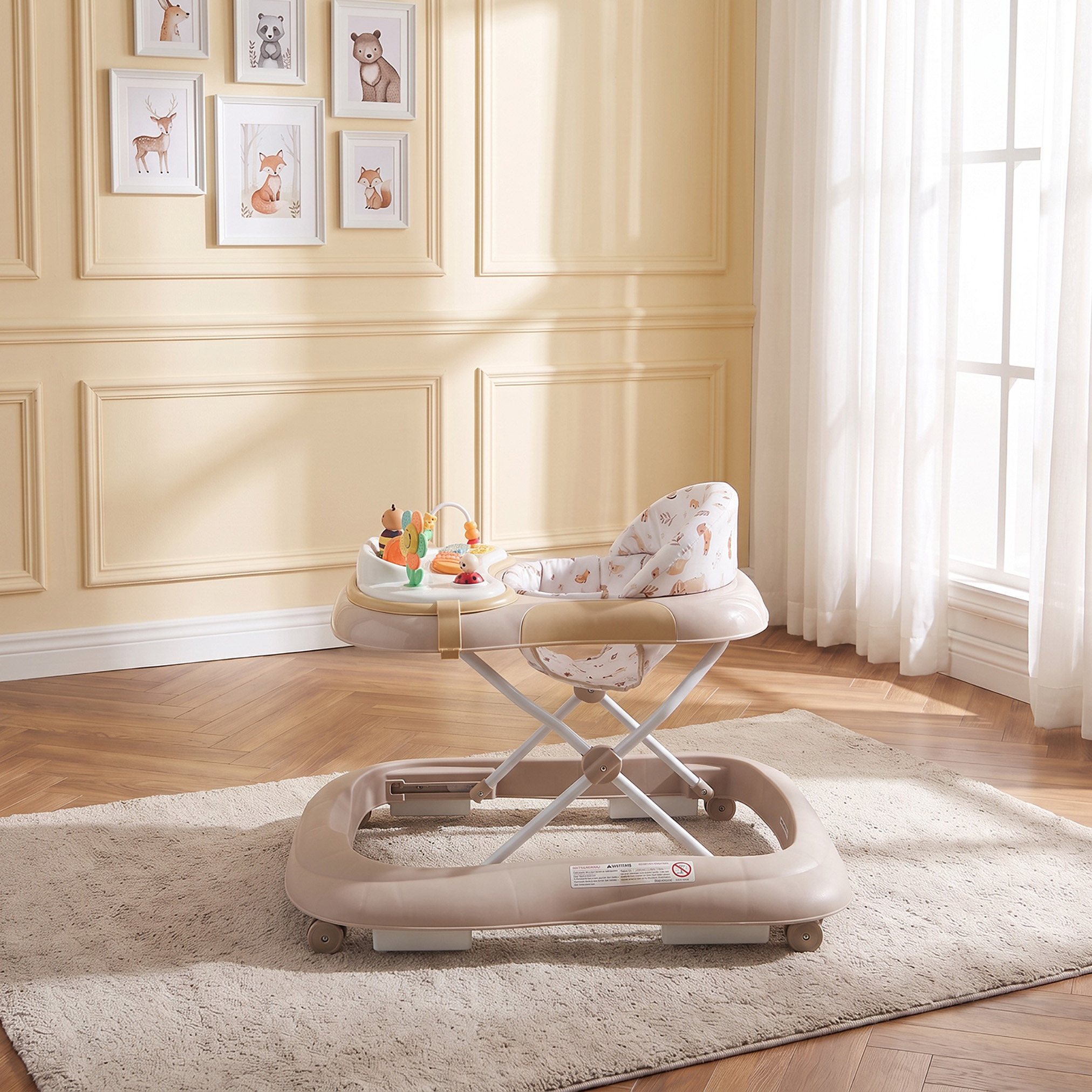 Juniors Scarlet Baby Walker with Safari Print-baby-infantactivity-walkers-image-4