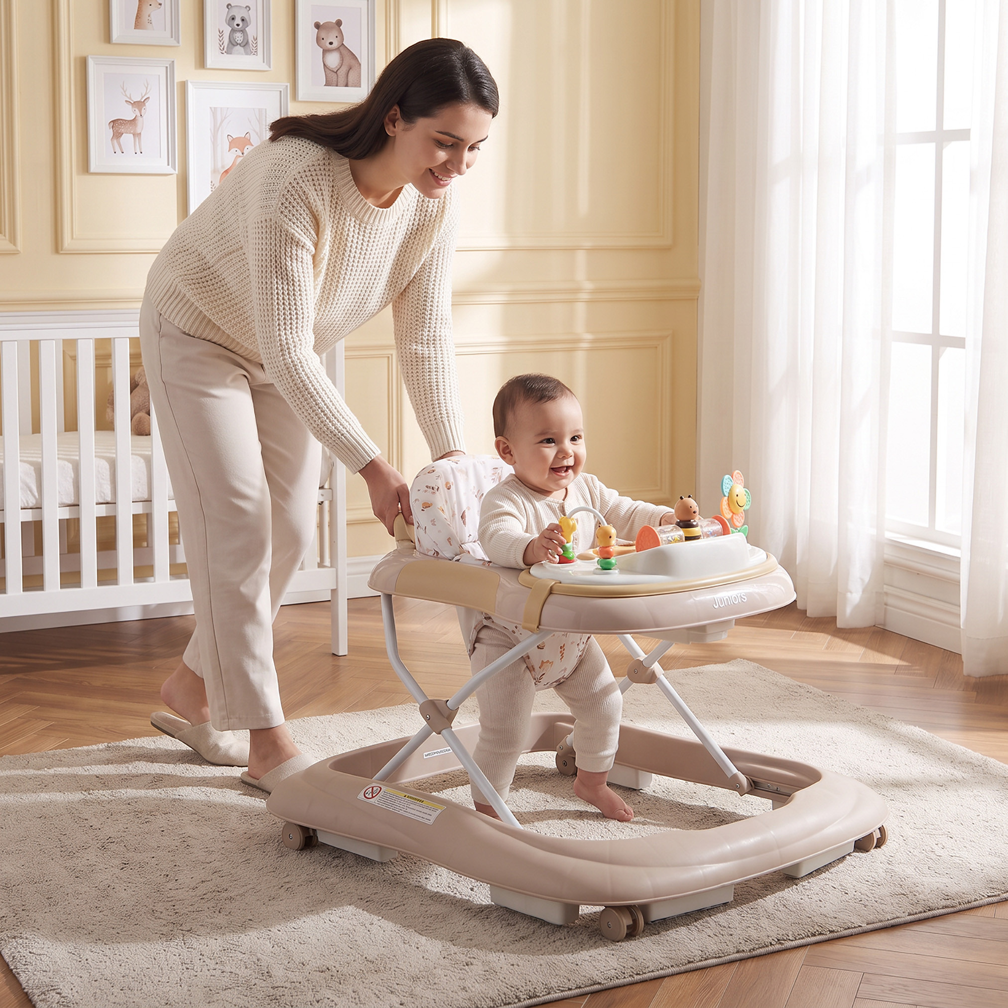 Juniors Scarlet Baby Walker with Safari Print-baby-infantactivity-walkers-image-9