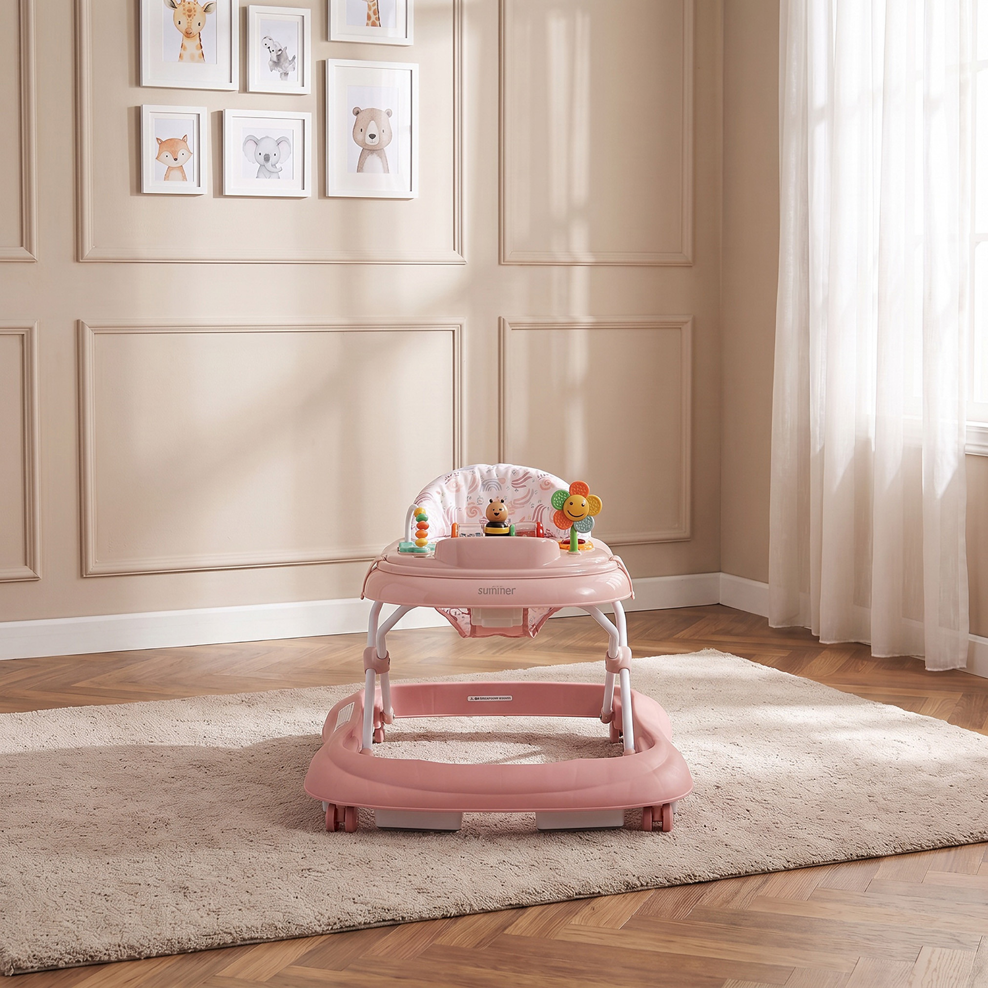 Juniors Scarlet Baby Walker with Safari Print-baby-infantactivity-walkers-image-2
