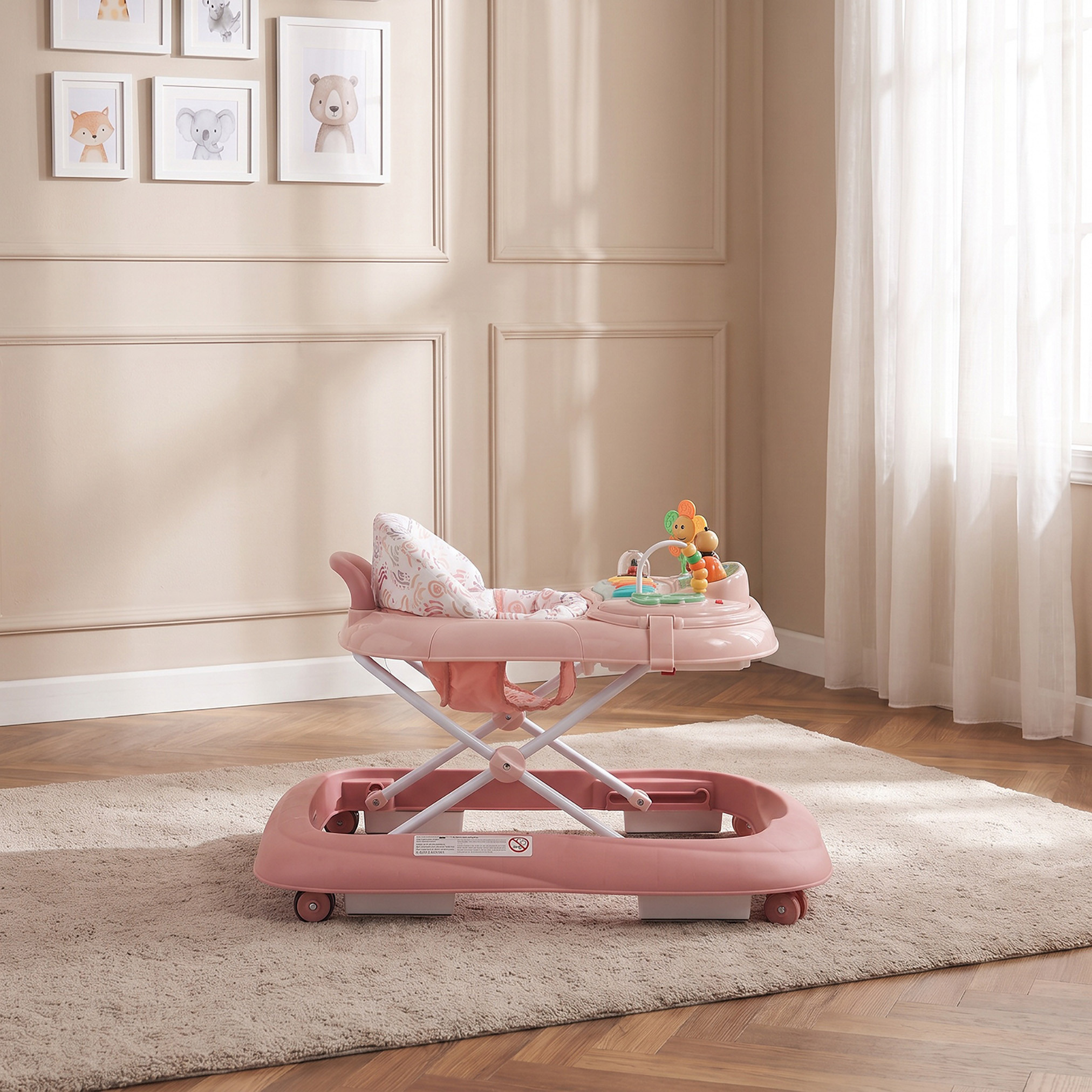 Juniors Scarlet Baby Walker with Safari Print-baby-infantactivity-walkers-image-5