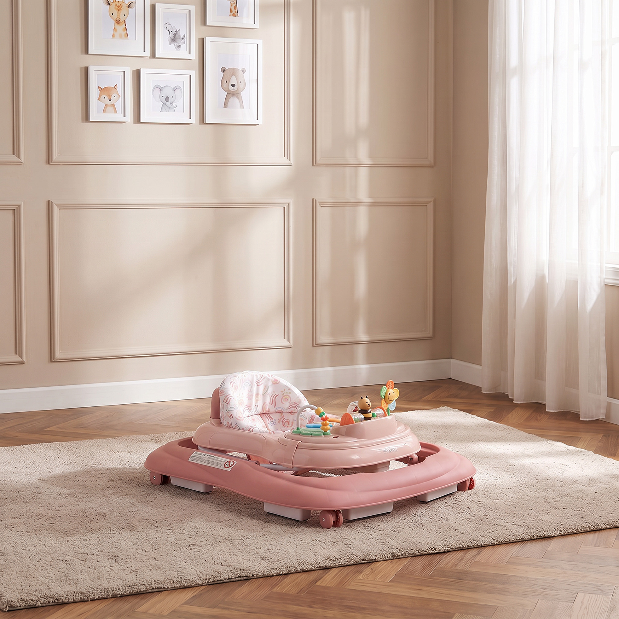 Juniors Scarlet Baby Walker with Safari Print-baby-infantactivity-walkers-image-6