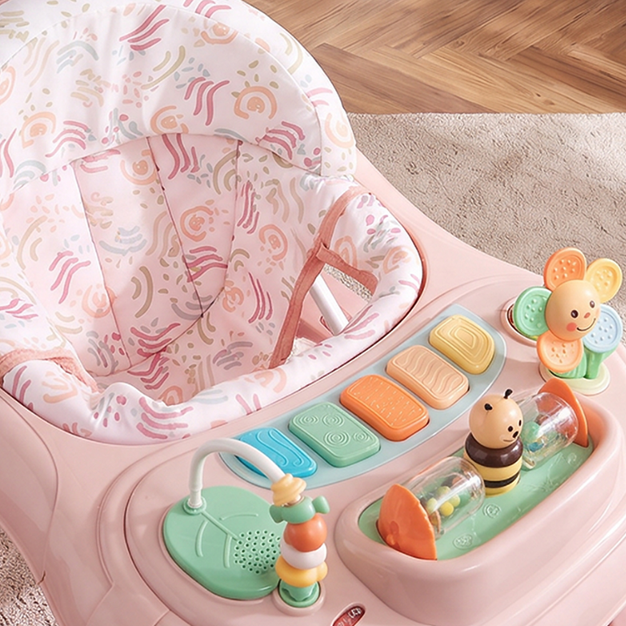 Juniors Scarlet Baby Walker with Safari Print-baby-infantactivity-walkers-image-8