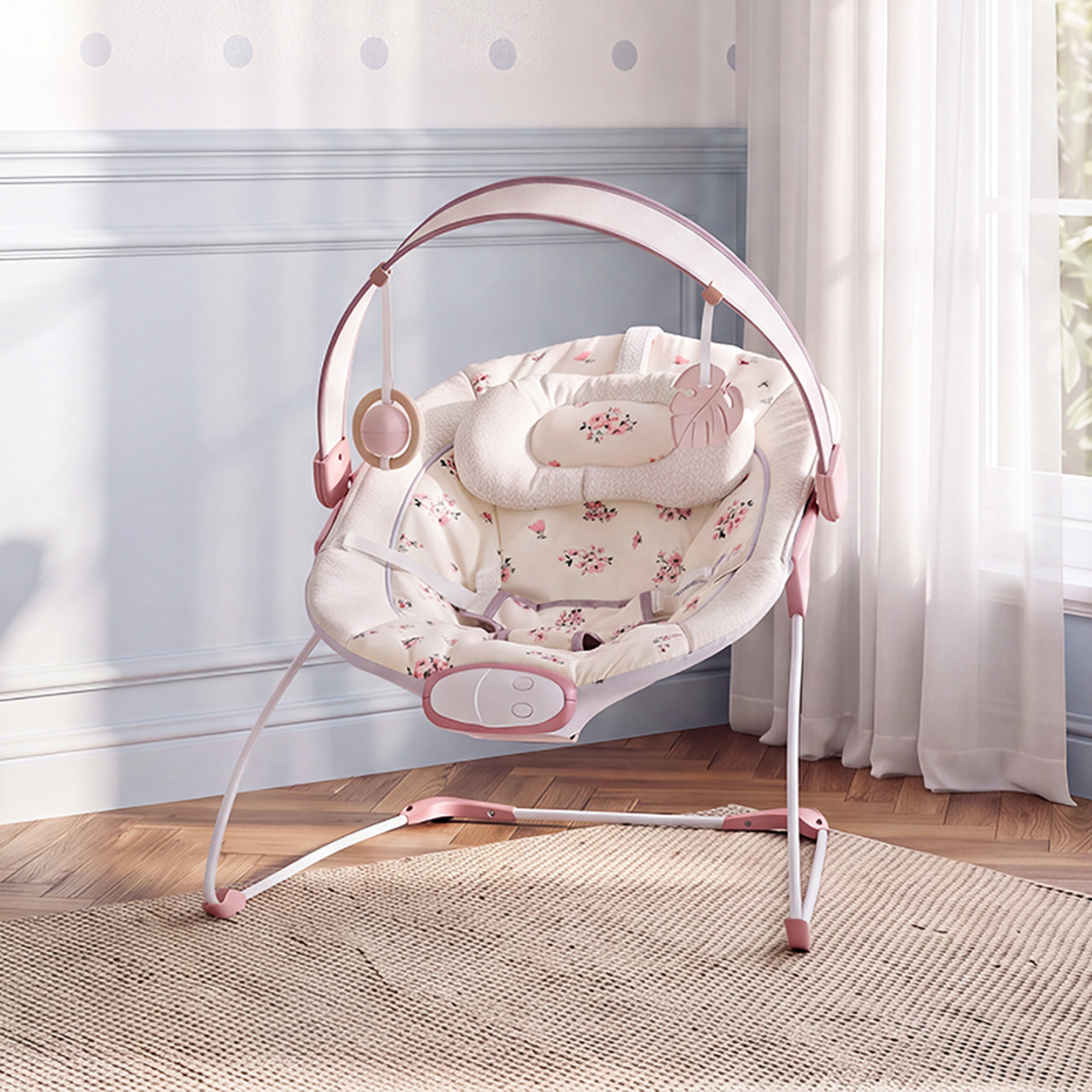Juniors Alora Baby Bouncer with Removable Toy Bar-baby-infantactivity-bouncers-image-1