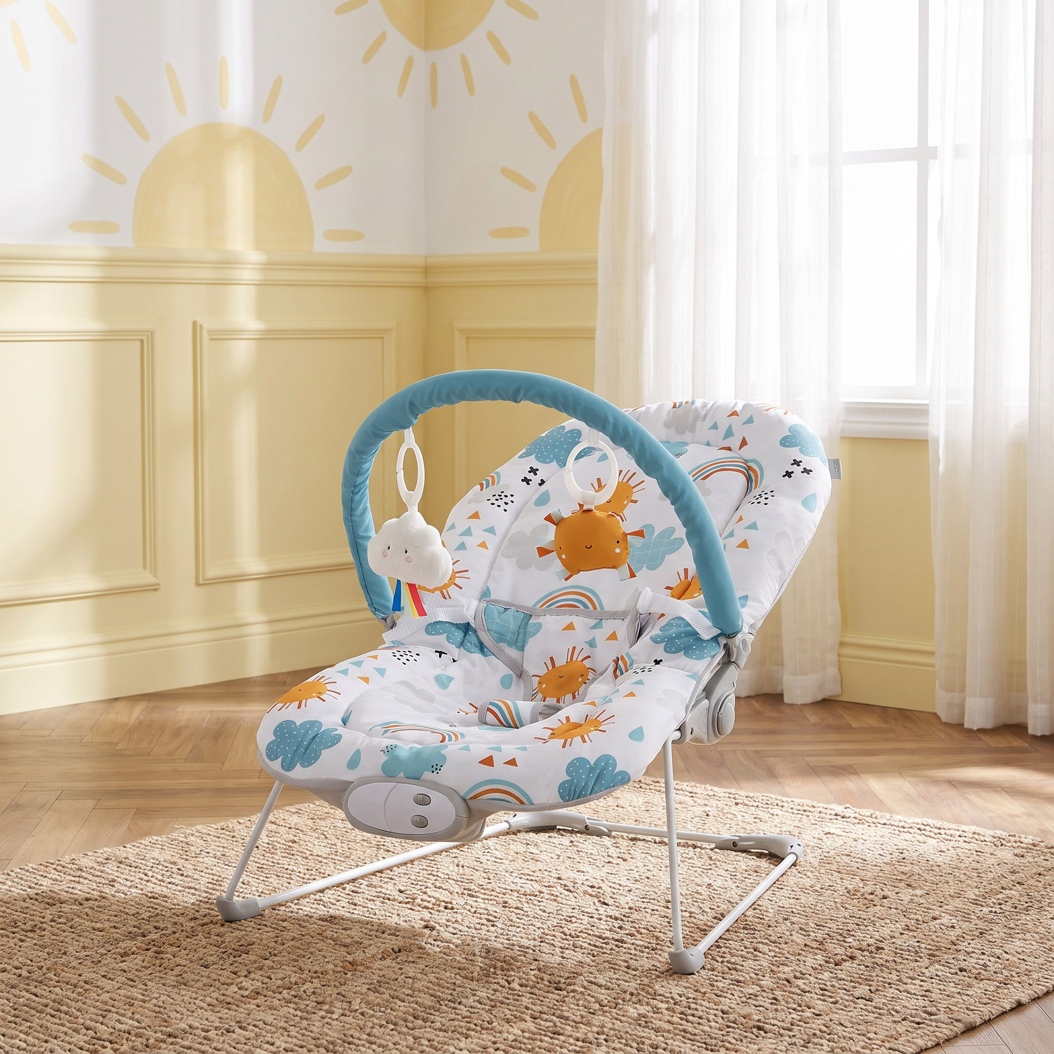 Juniors Zinnia Cloud Print Baby Bouncer-baby-infantactivity-bouncers-image-1