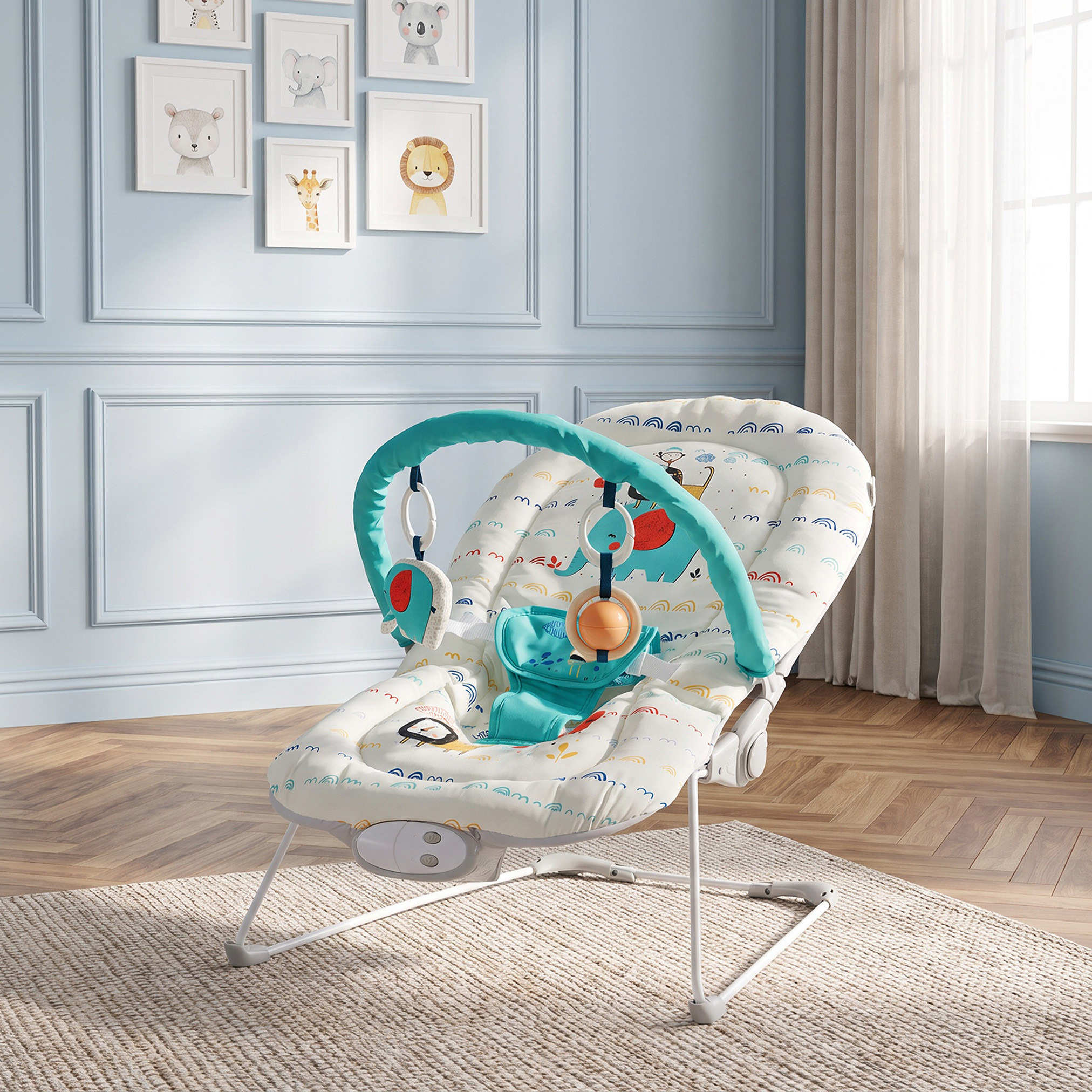 Juniors Zinnia Cloud Print Baby Bouncer-baby-infantactivity-bouncers-image-1