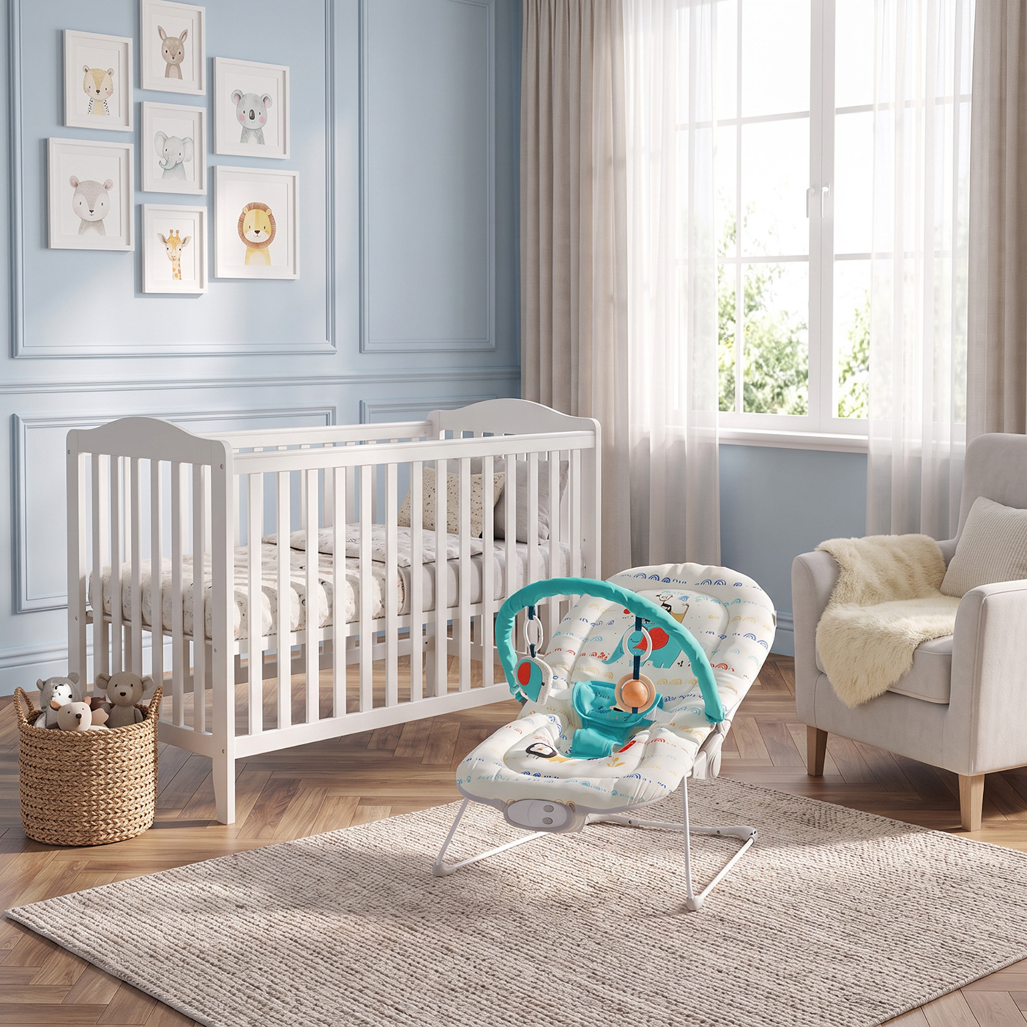 Juniors Zinnia Cloud Print Baby Bouncer-baby-infantactivity-bouncers-image-10