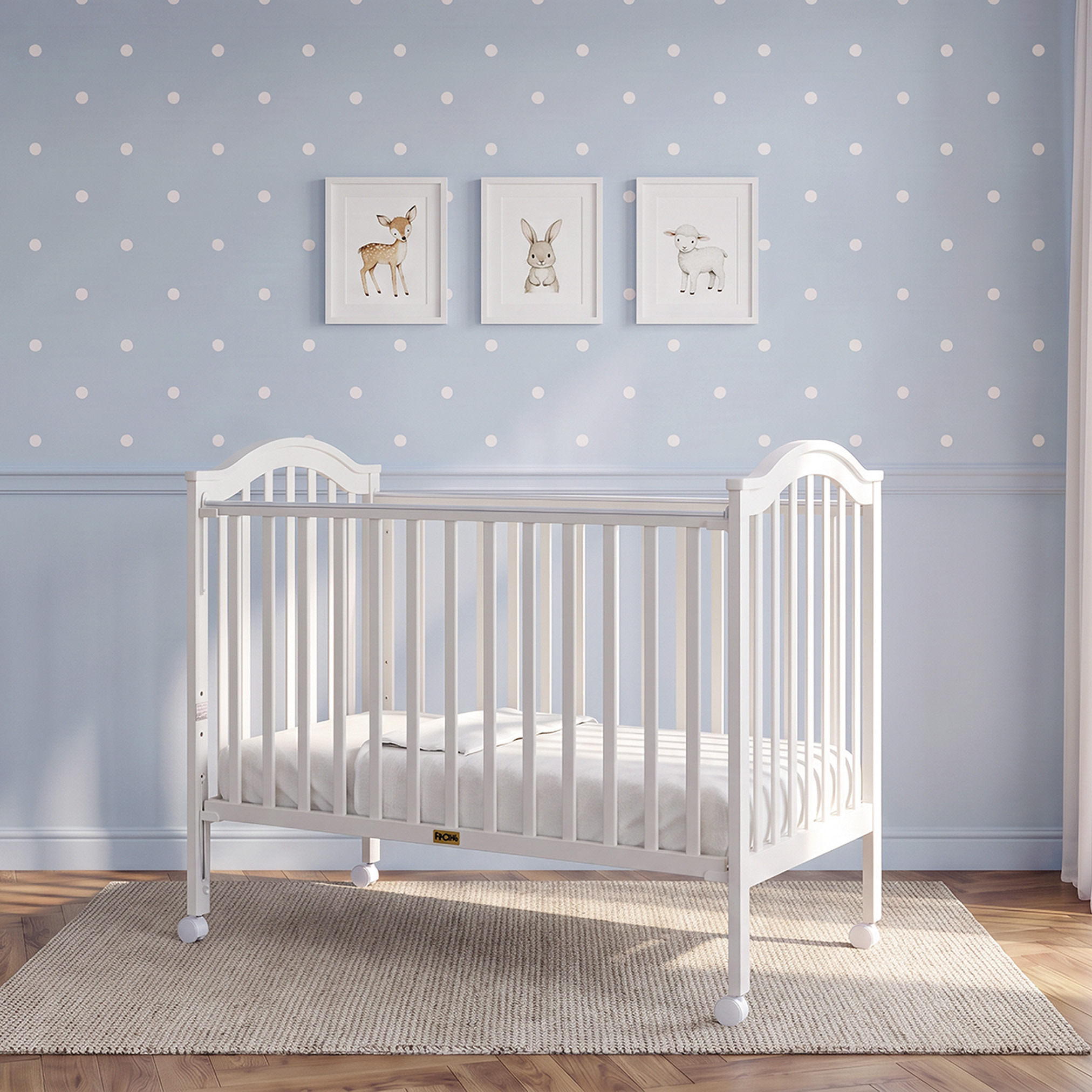 سرير أطفال خشبي ألبرت بجانب قابل للخفض من جونيورز-baby-nursery-furniture-cribsandbeds-babycribs-image-1