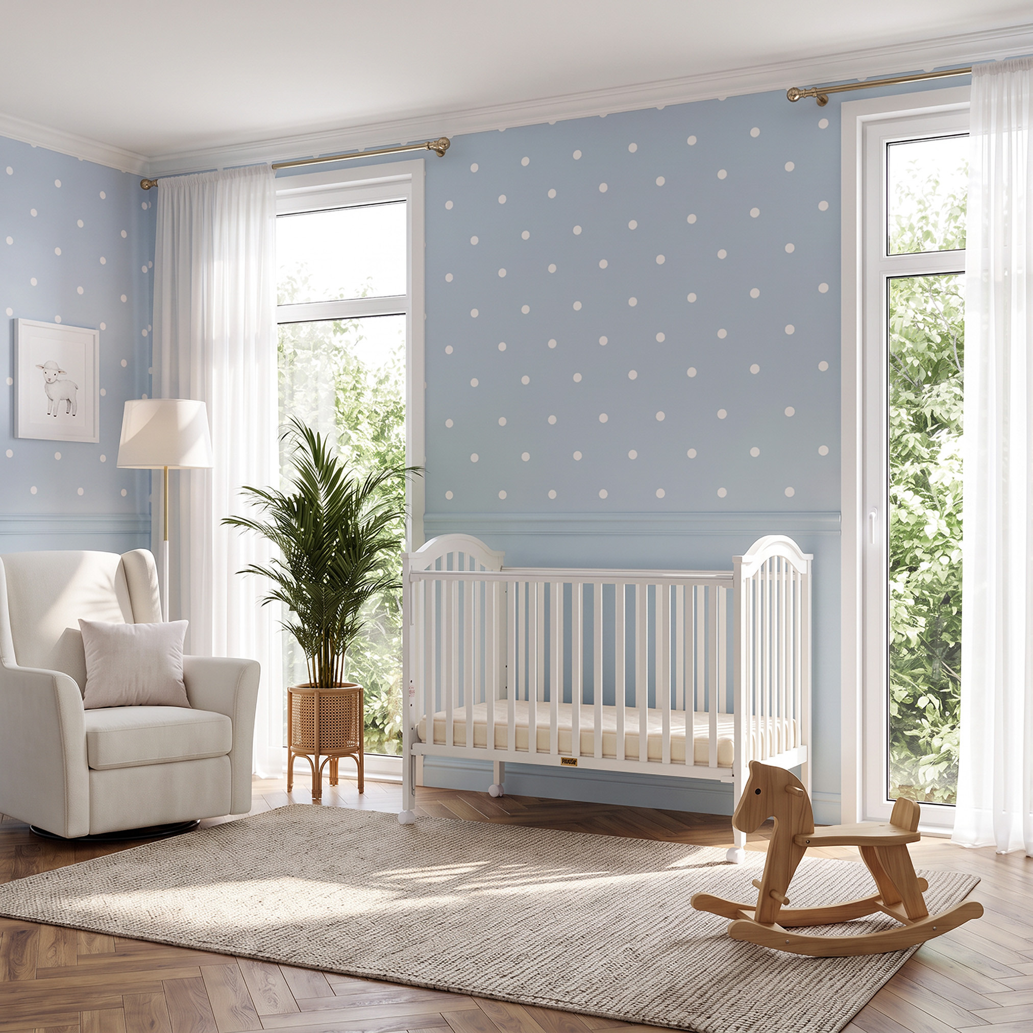 سرير أطفال خشبي ألبرت بجانب قابل للخفض من جونيورز-baby-nursery-furniture-cribsandbeds-babycribs-image-2