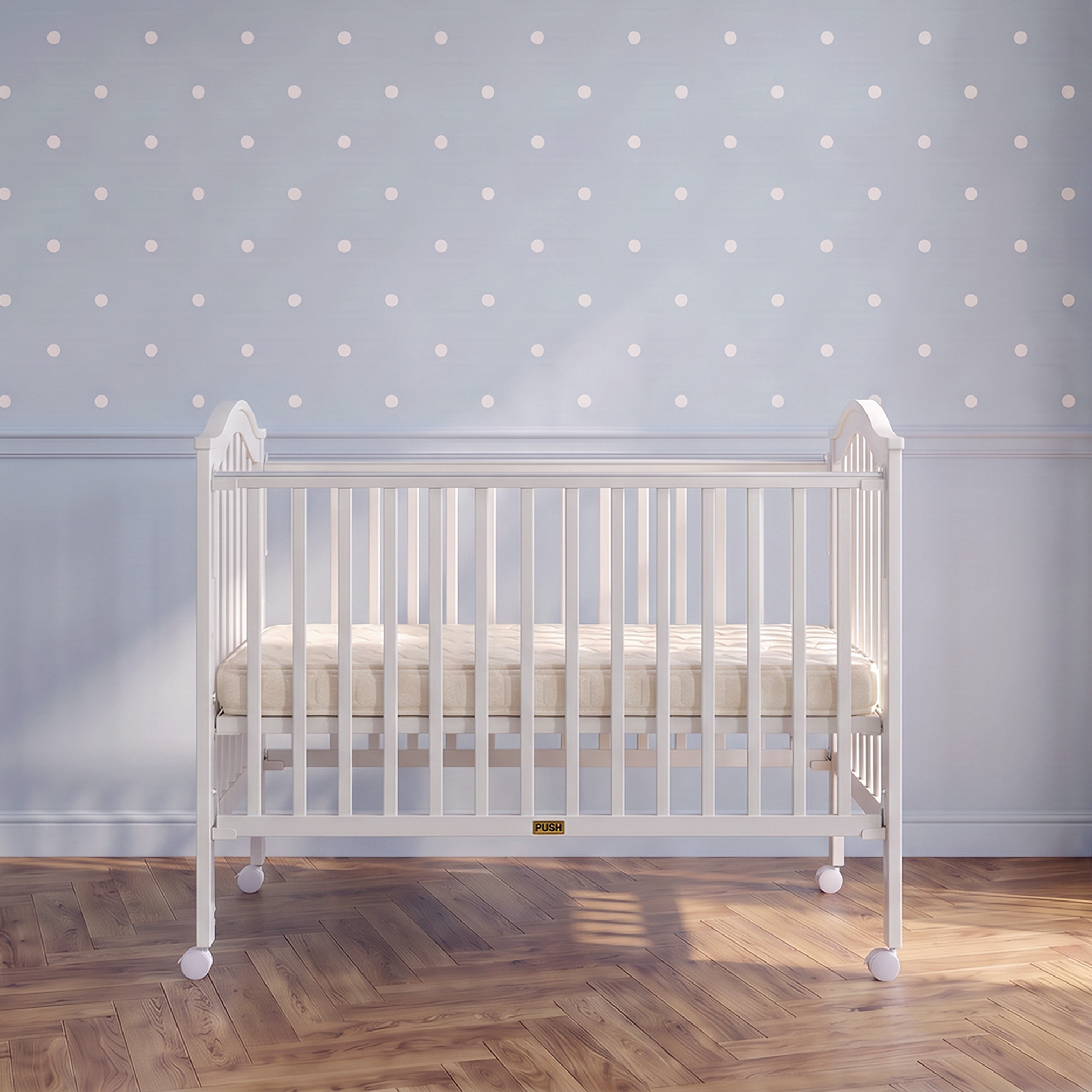 سرير أطفال خشبي ألبرت بجانب قابل للخفض من جونيورز-baby-nursery-furniture-cribsandbeds-babycribs-image-4