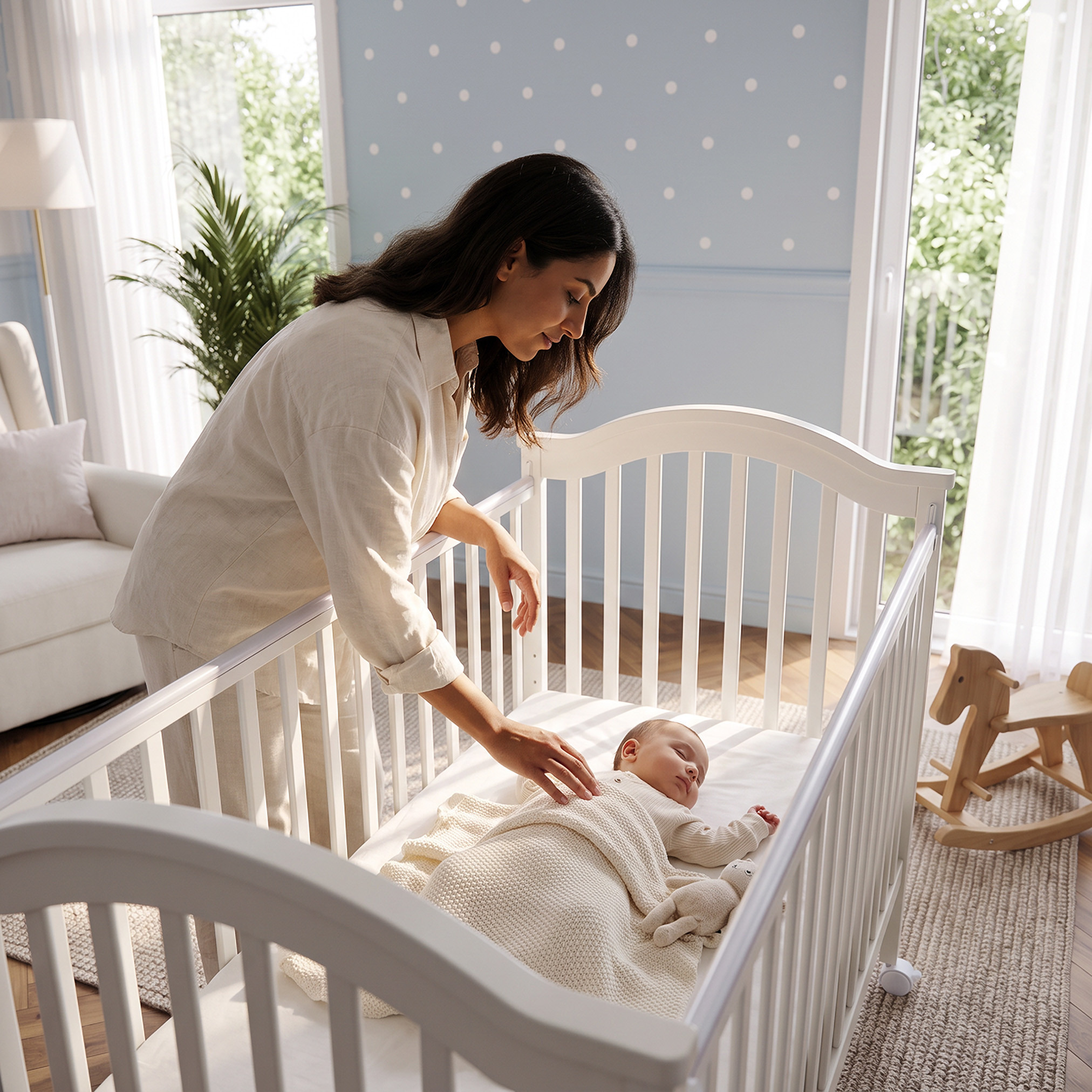 سرير أطفال خشبي ألبرت بجانب قابل للخفض من جونيورز-baby-nursery-furniture-cribsandbeds-babycribs-image-5
