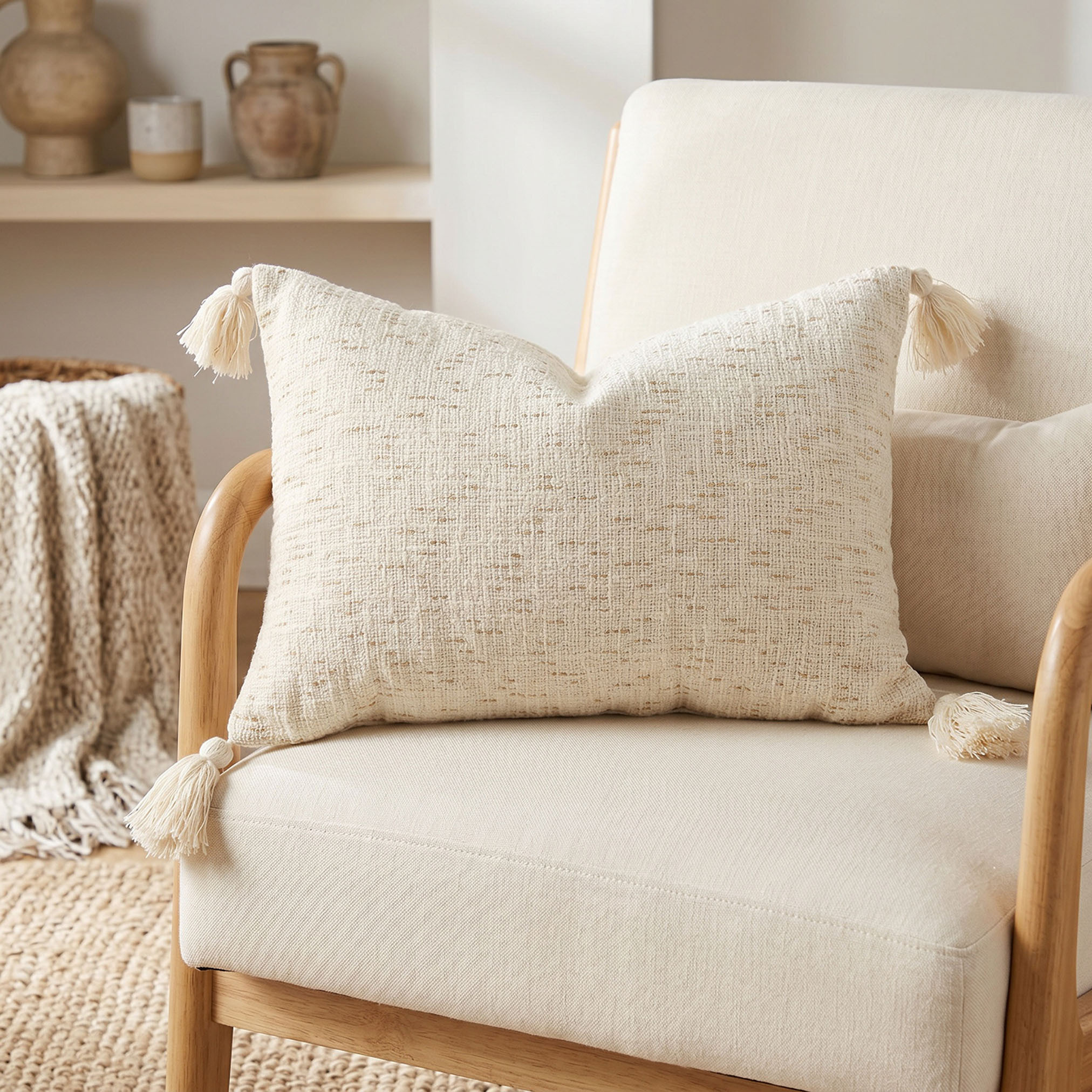 Textured Filled Cushion - 35x50 cms-household-cushionsandthrows-filledcushions-decorativecushions-image-1