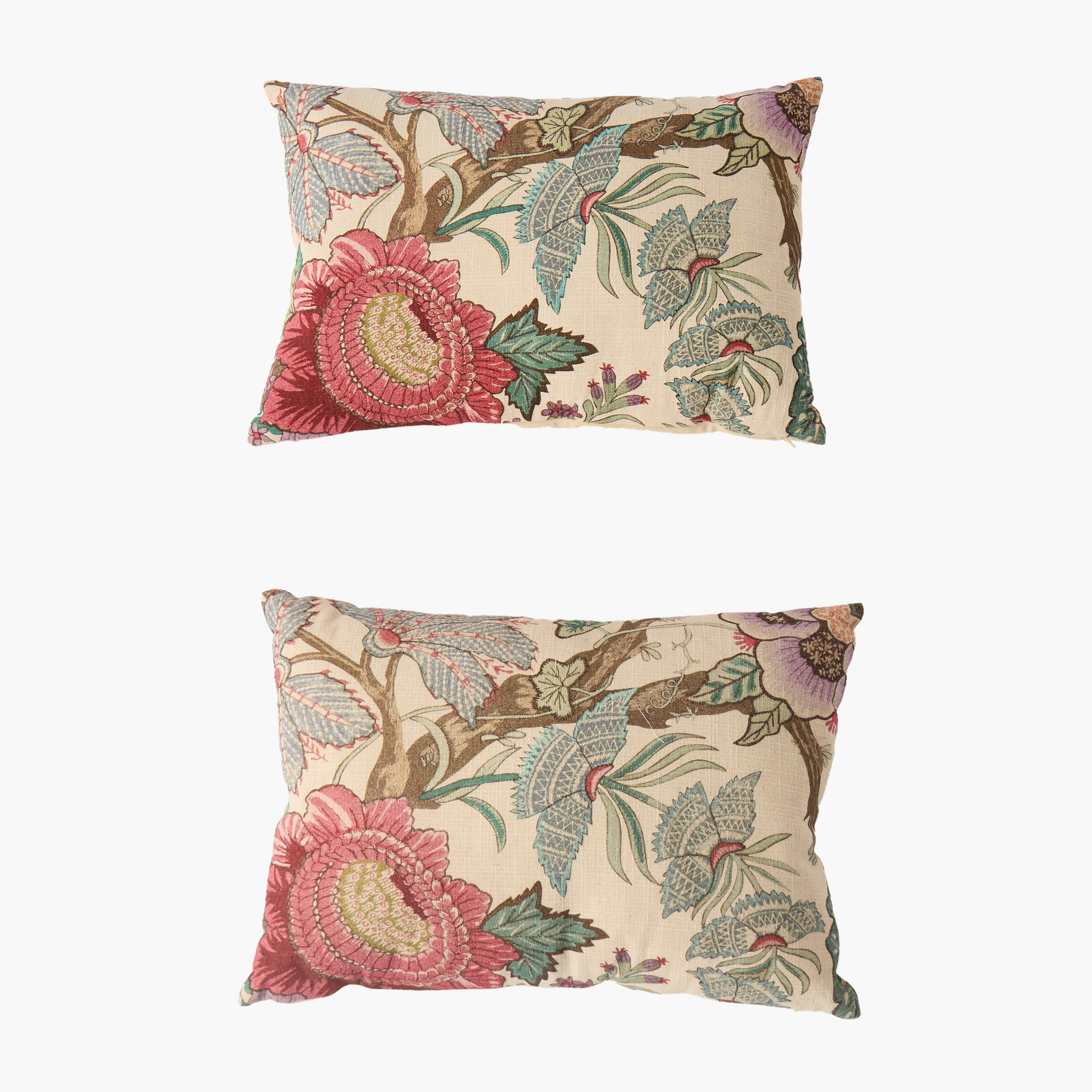 طقم وسائد مملوءة من قطعتين بطبعة نباتية - 35×50 سم-household-cushionsandthrows-filledcushions-decorativecushions-image-1