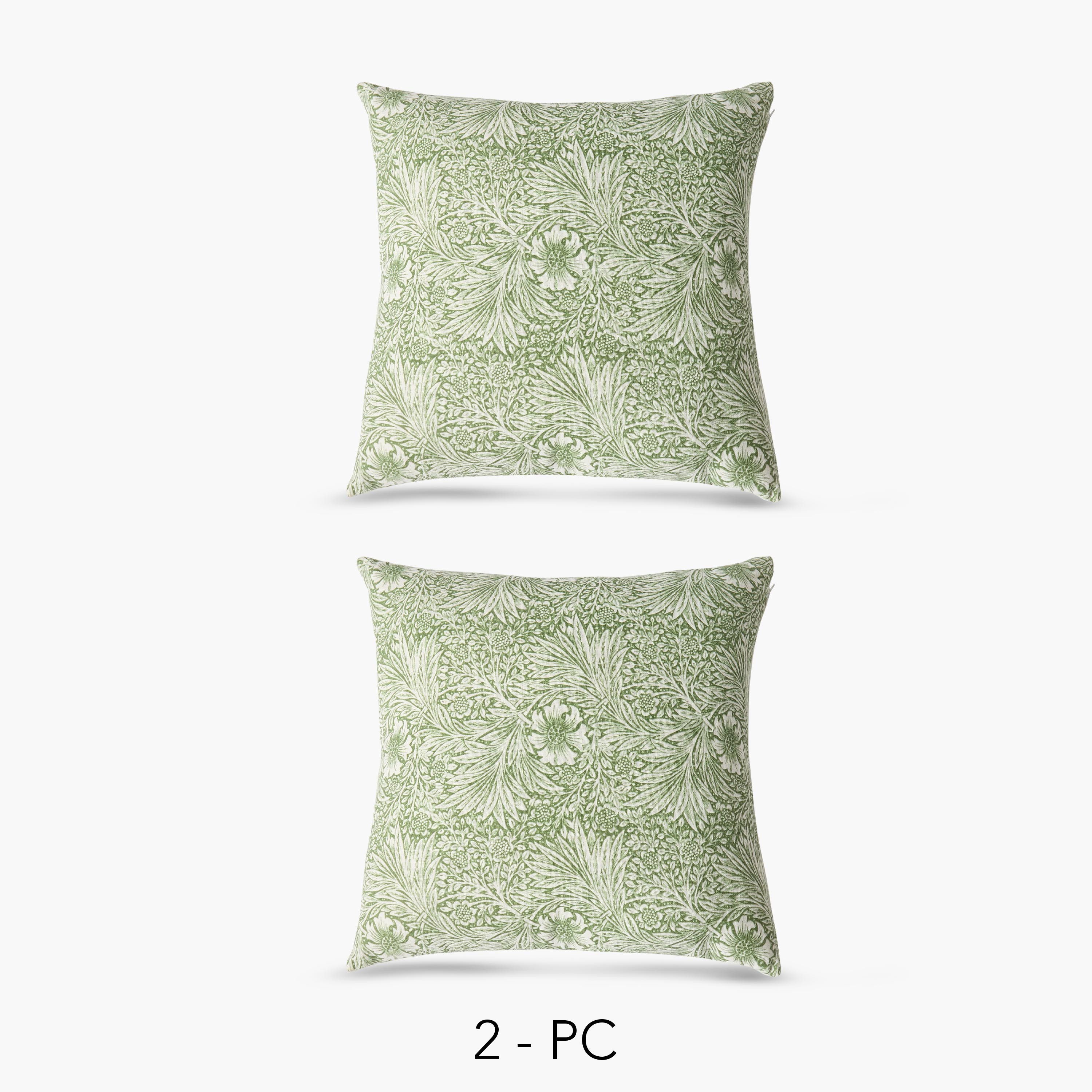 Floral Print 2-Piece Filled Cushion Set - 45x45 cms-household-cushionsandthrows-filledcushions-decorativecushions-image-1