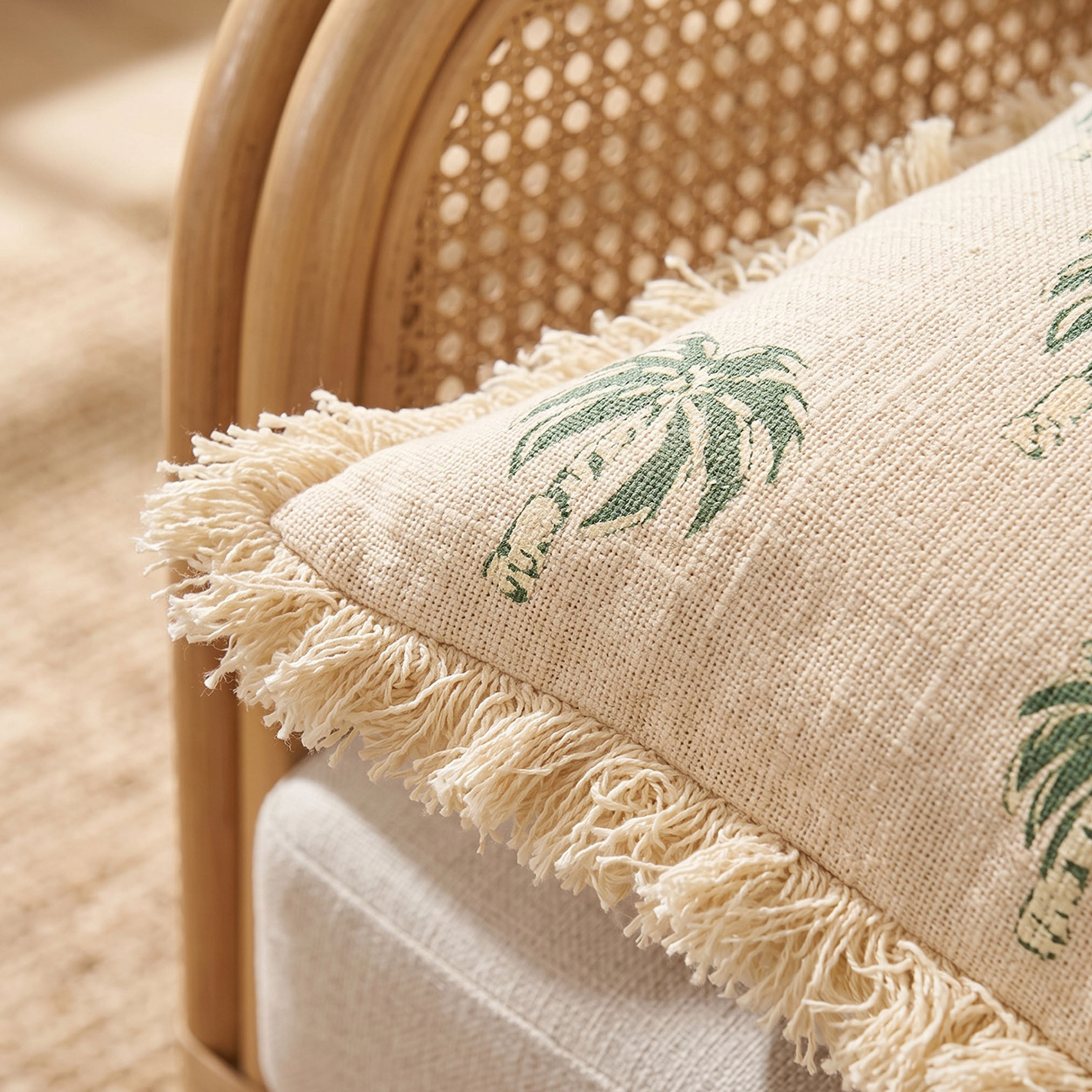 طقم وسائد مملوءة من قطعتين بطبعة نخيل - 45×45 سم-household-cushionsandthrows-filledcushions-decorativecushions-image-2